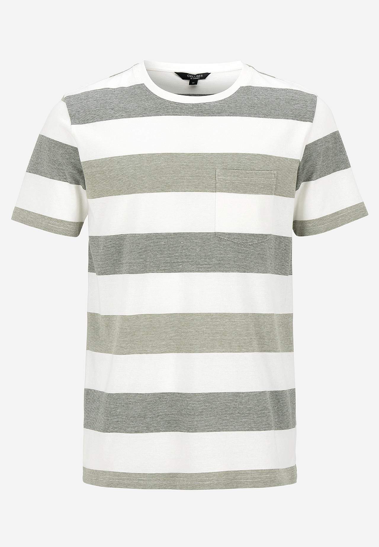 T-shirt met brede strepen Johannes