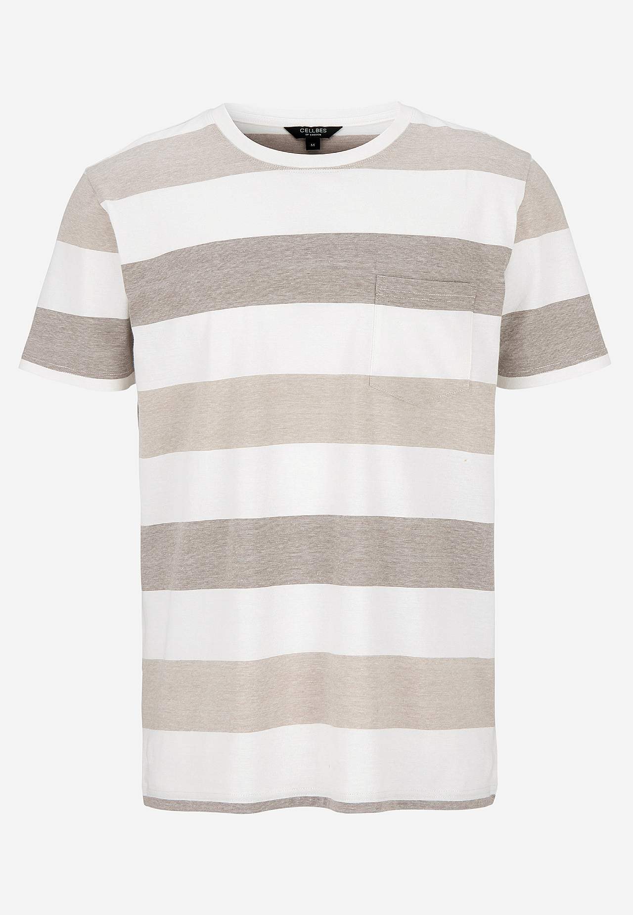 T-shirt met brede strepen Johannes