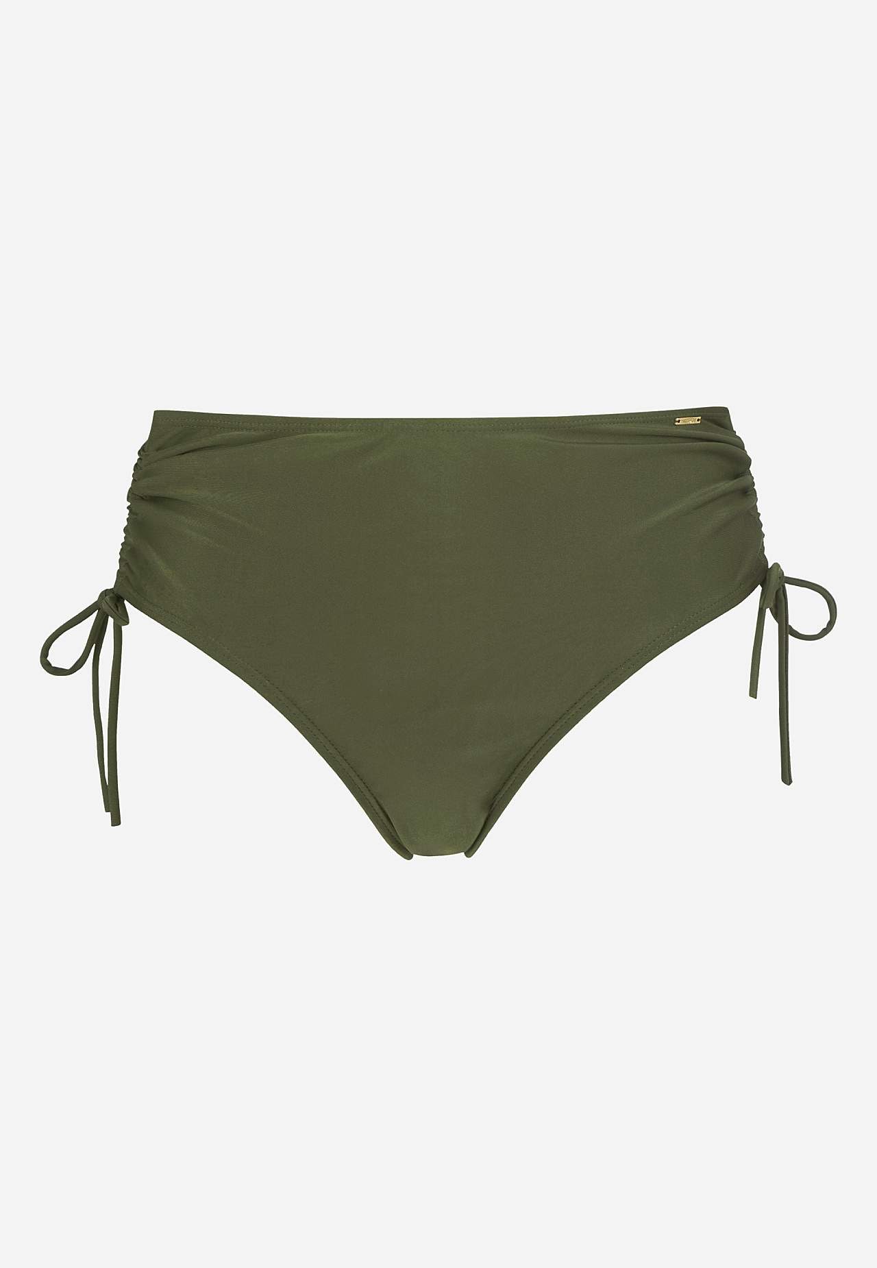 Gerimpeld bikinibroekje met hoge taille