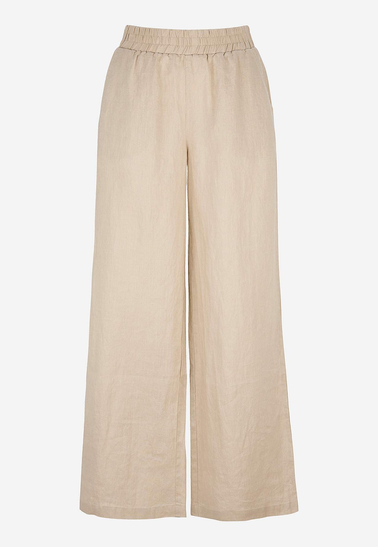 Linnen Premium broek met wijde benen