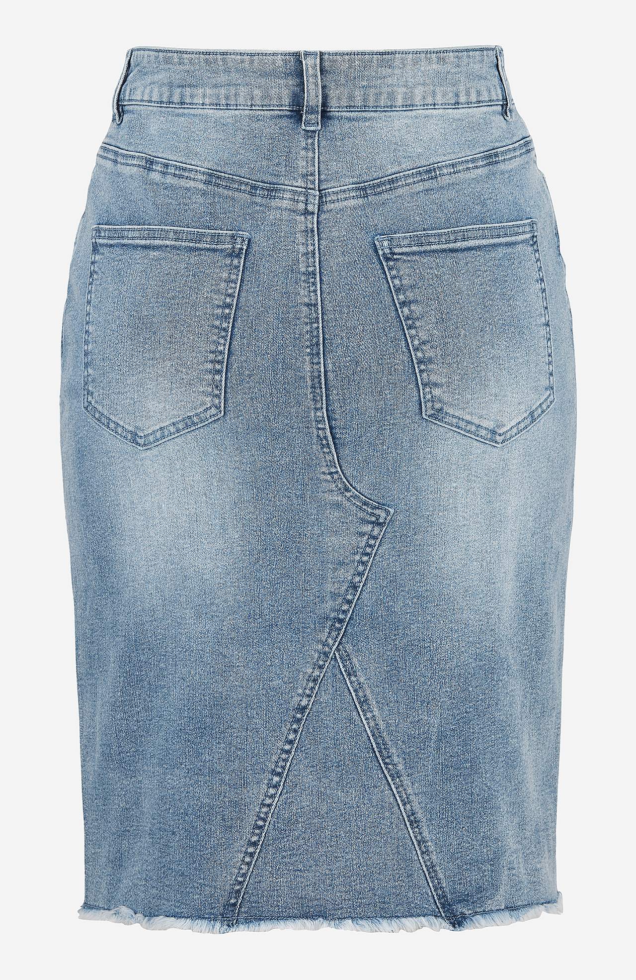 Denim rok met borduurwerken