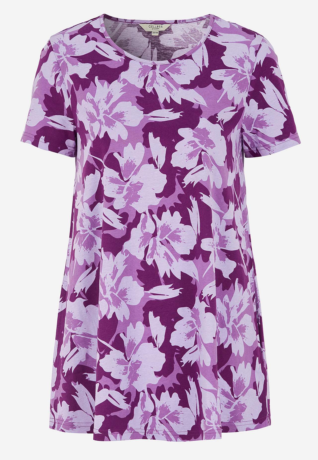 Jersey tuniek met korte mouwen met zakken Beckan