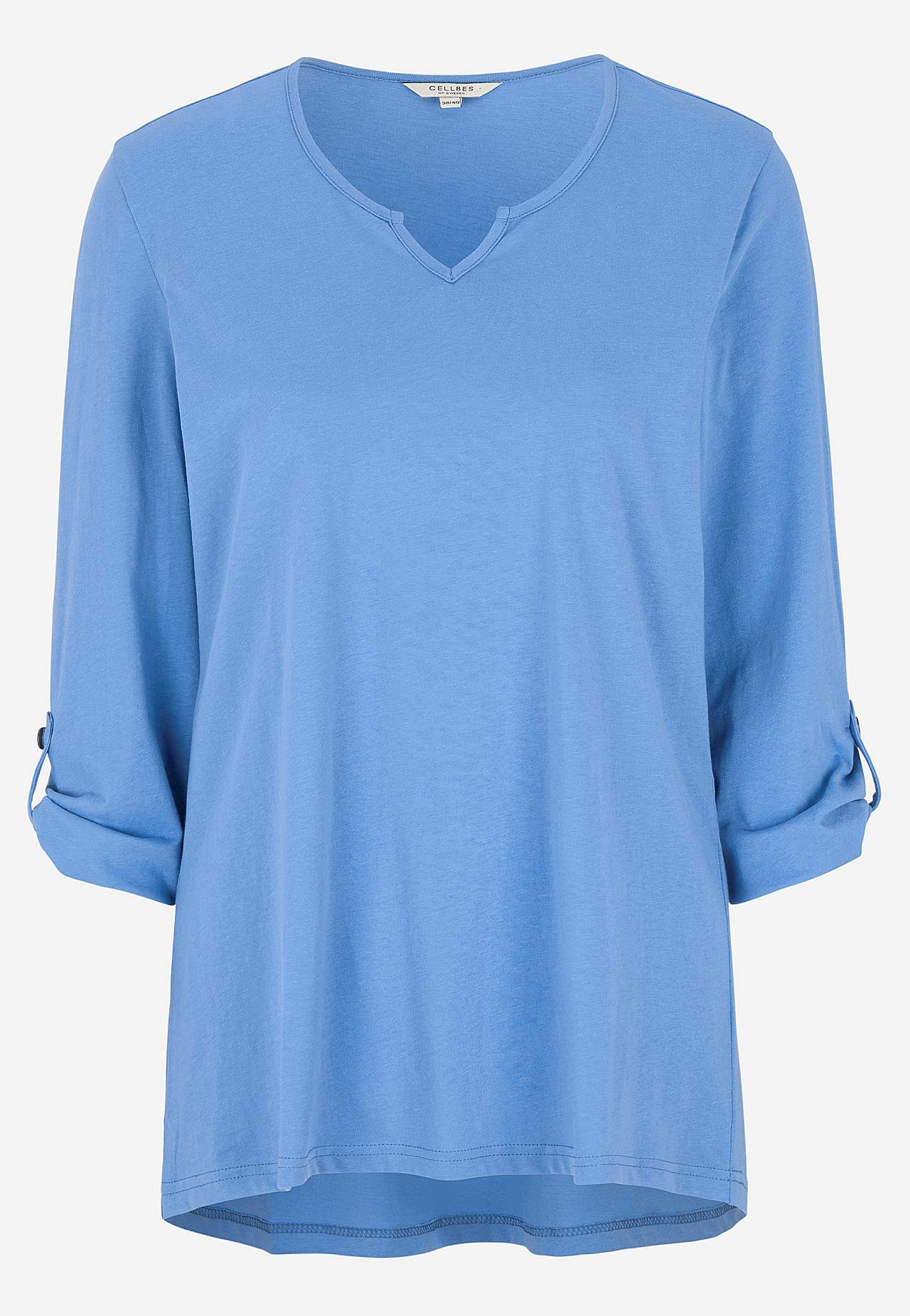 Jersey-topje met 3/4 lengte mouwen