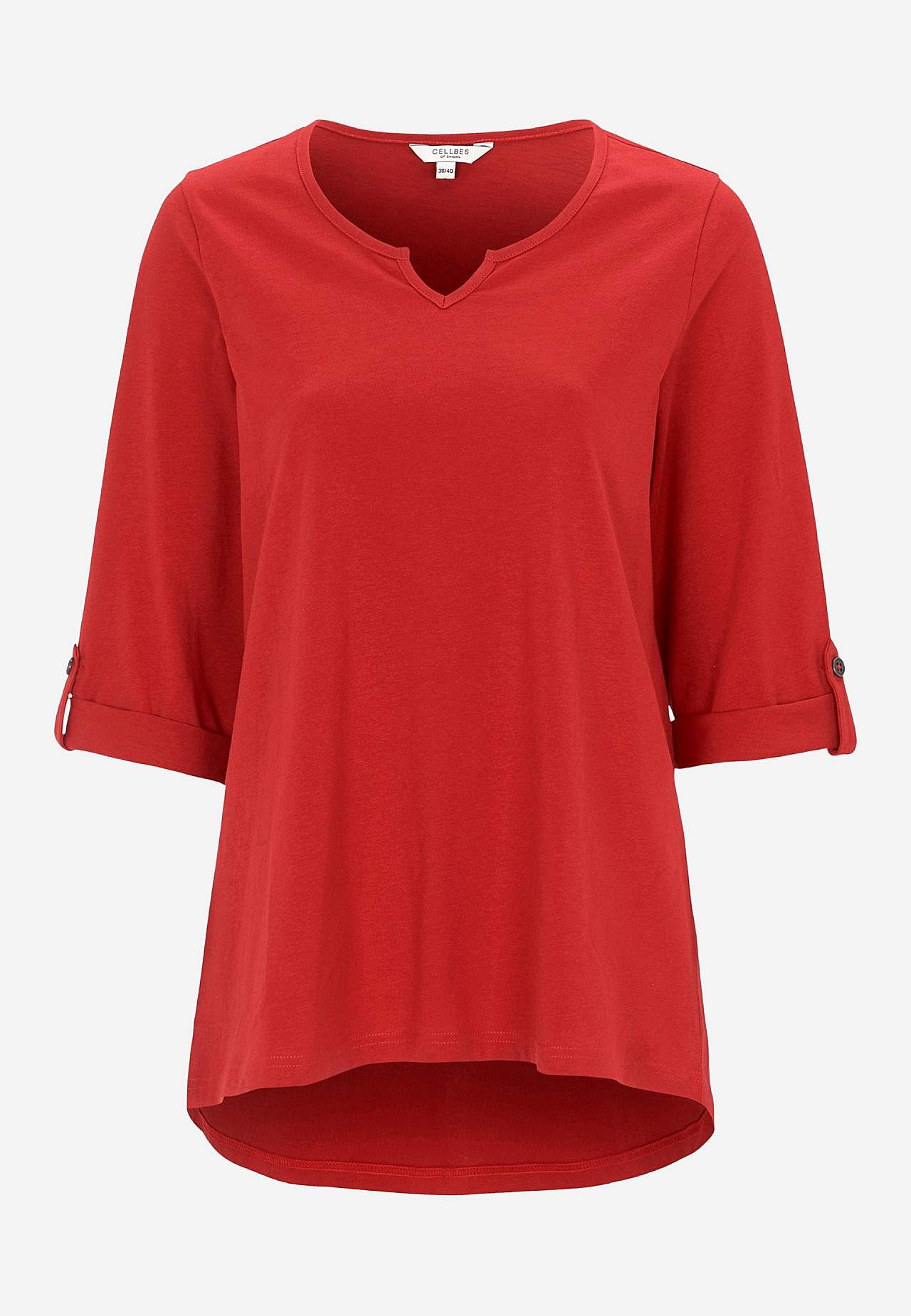 Jersey-topje met 3/4 lengte mouwen
