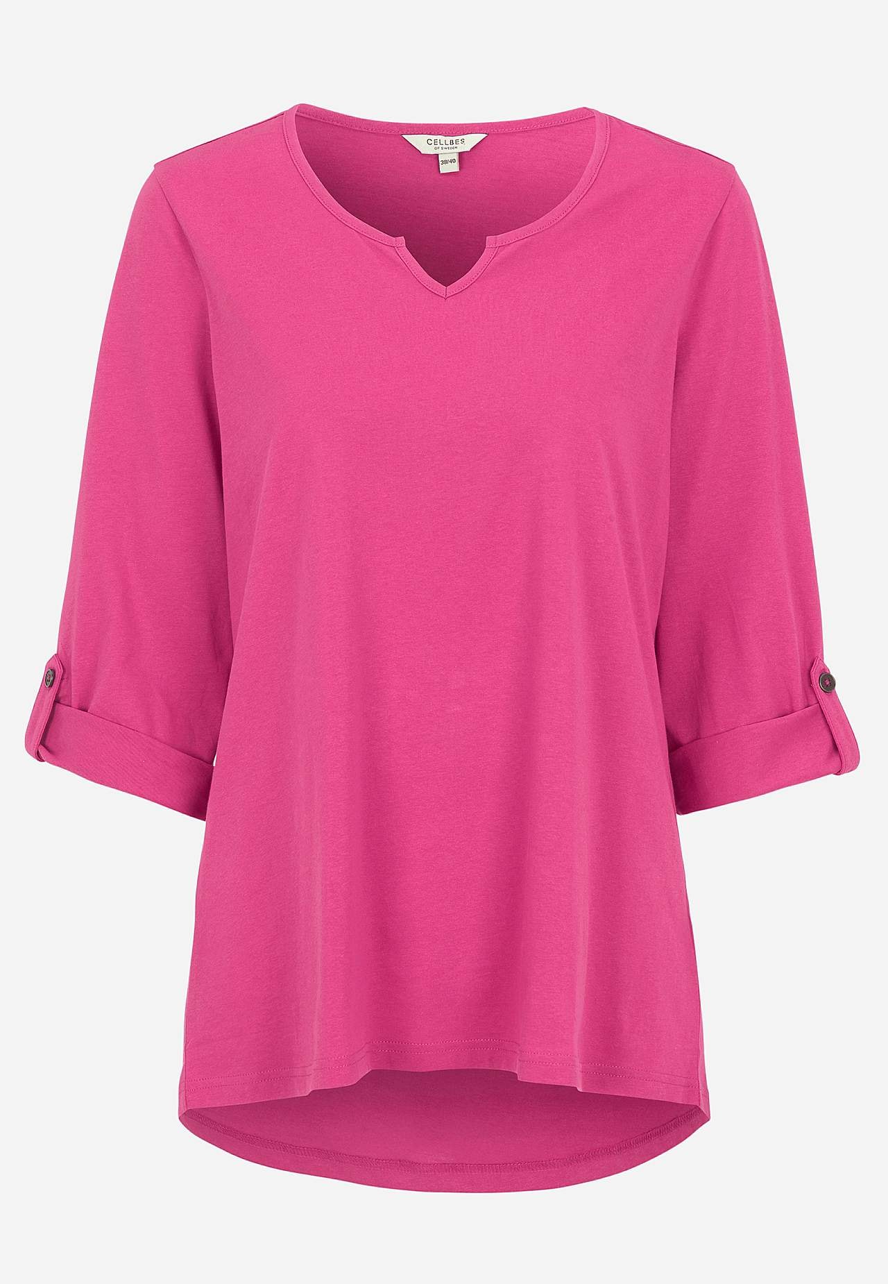 Jersey-topje met 3/4 lengte mouwen