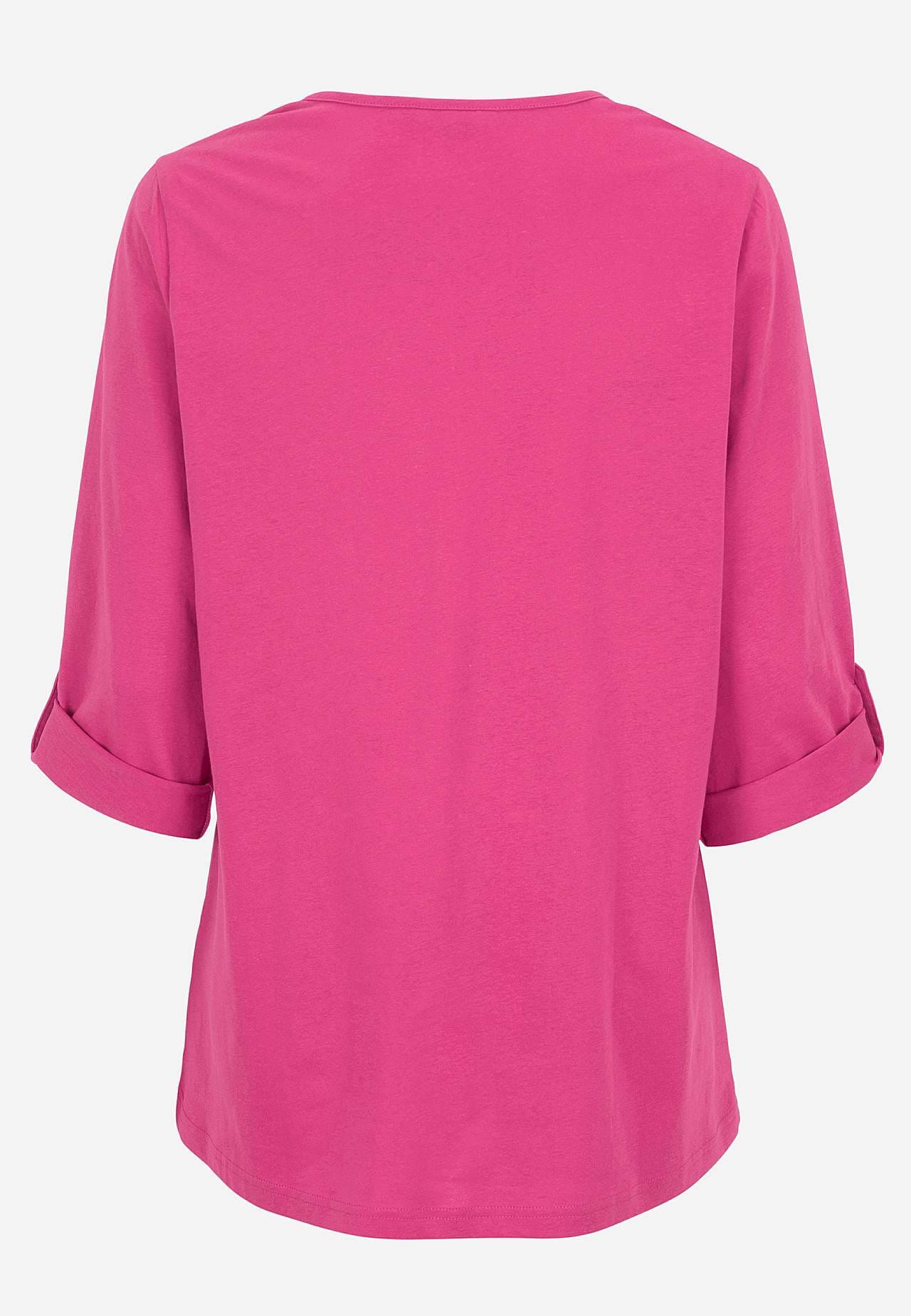 Jersey-topje met 3/4 lengte mouwen