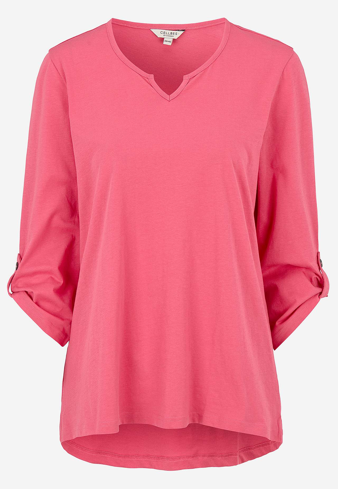 Jersey-topje met 3/4 lengte mouwen