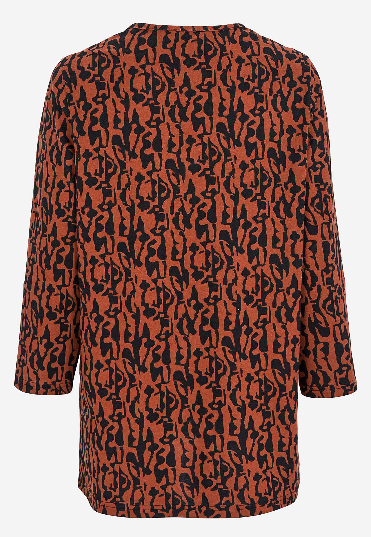 Jersey-topje met 3/4 lengte mouwen