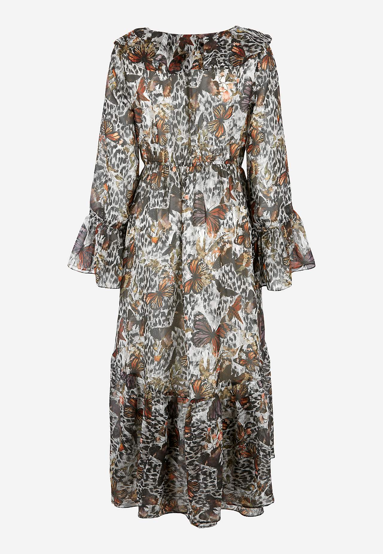 Chiffon-jurk met patroon