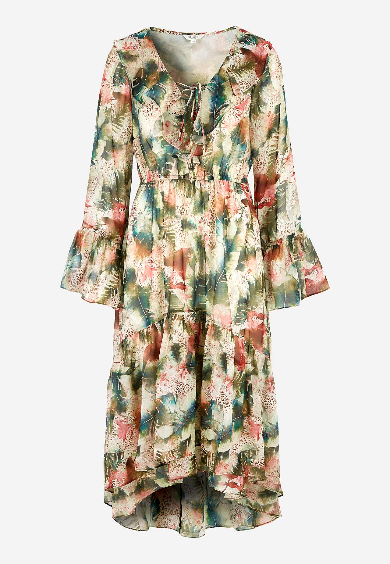 Chiffon-jurk met patroon Thessaloniki