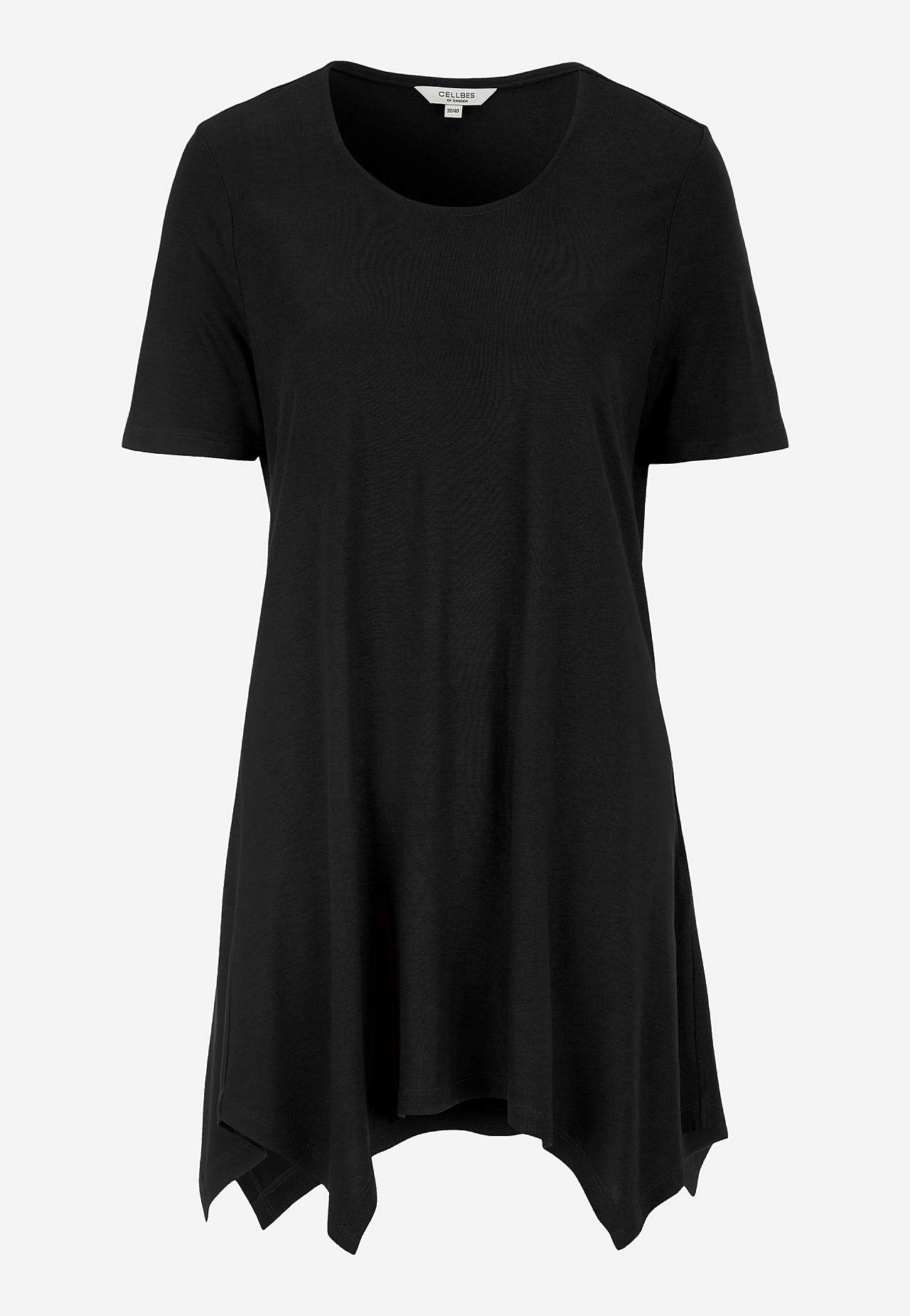 Asymmetrische jersey tuniek