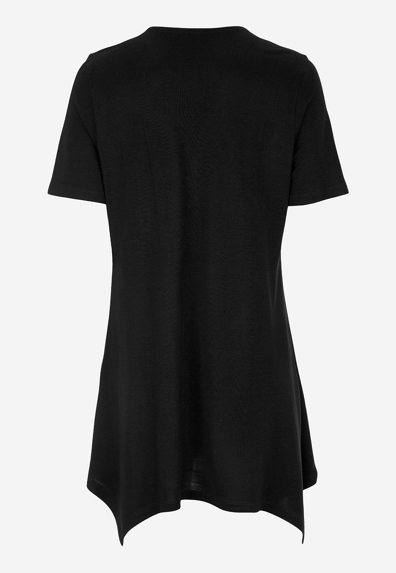 Asymmetrische jersey tuniek
