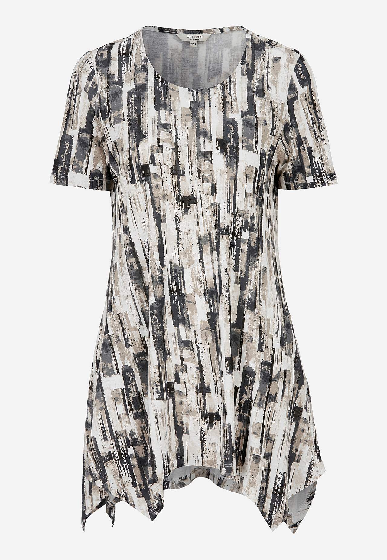 Asymmetrische jersey tuniek