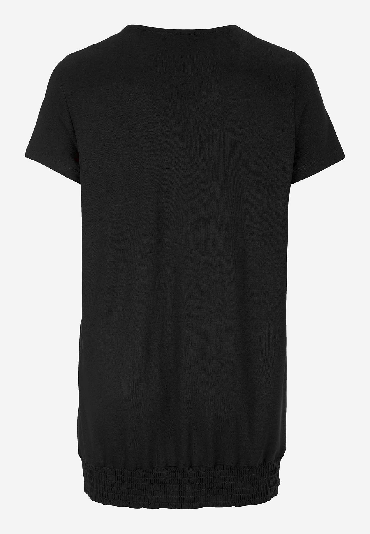 Jersey-topje met smokwerk