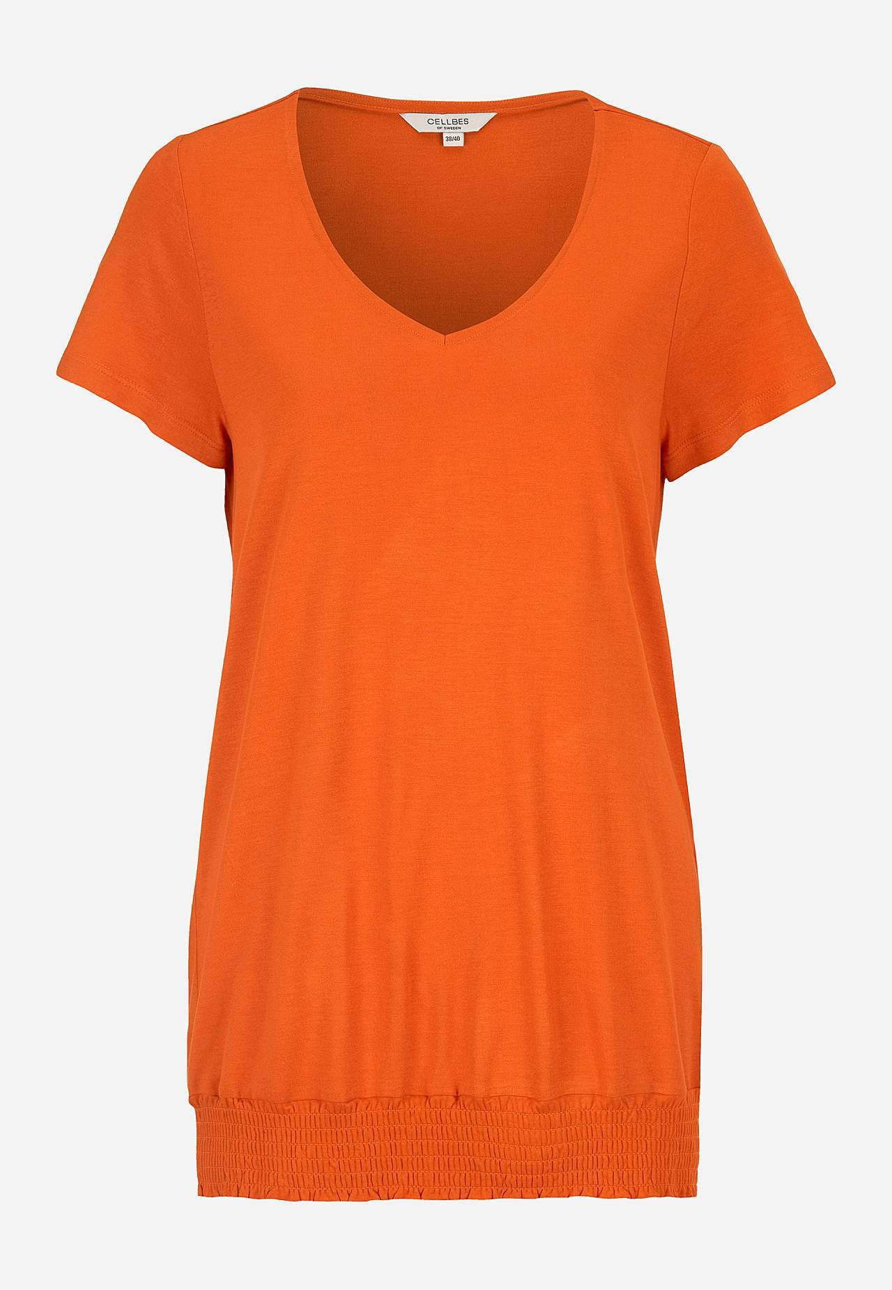 Jersey-topje met smokwerk