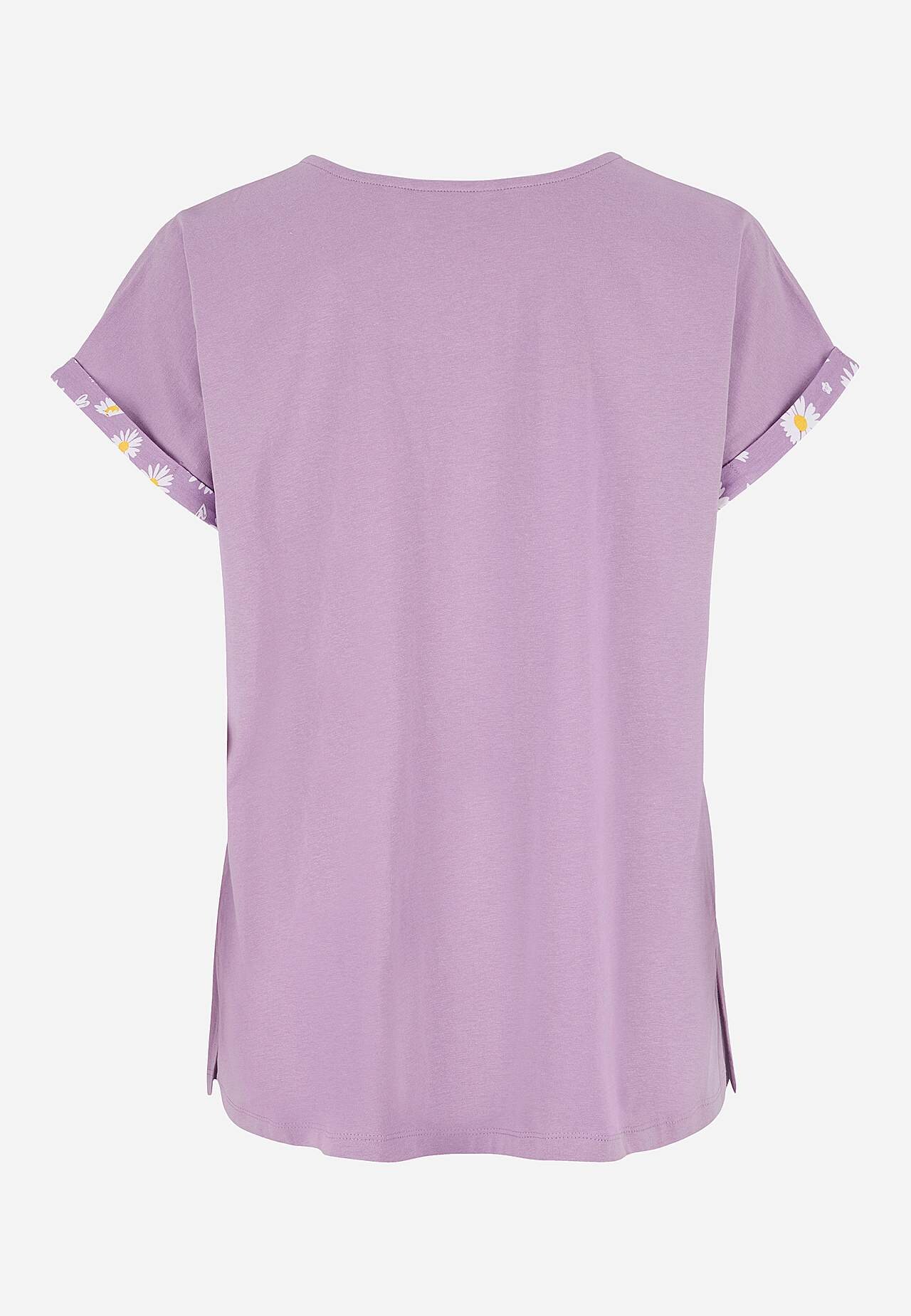 Tweedelige pyjama met eenkleurig bovenste gedeelte