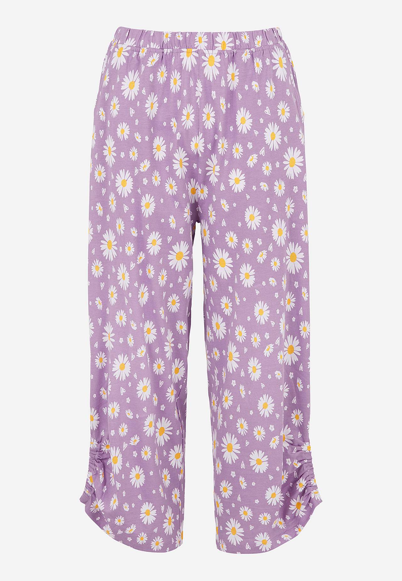 Tweedelige pyjama met eenkleurig bovenste gedeelte