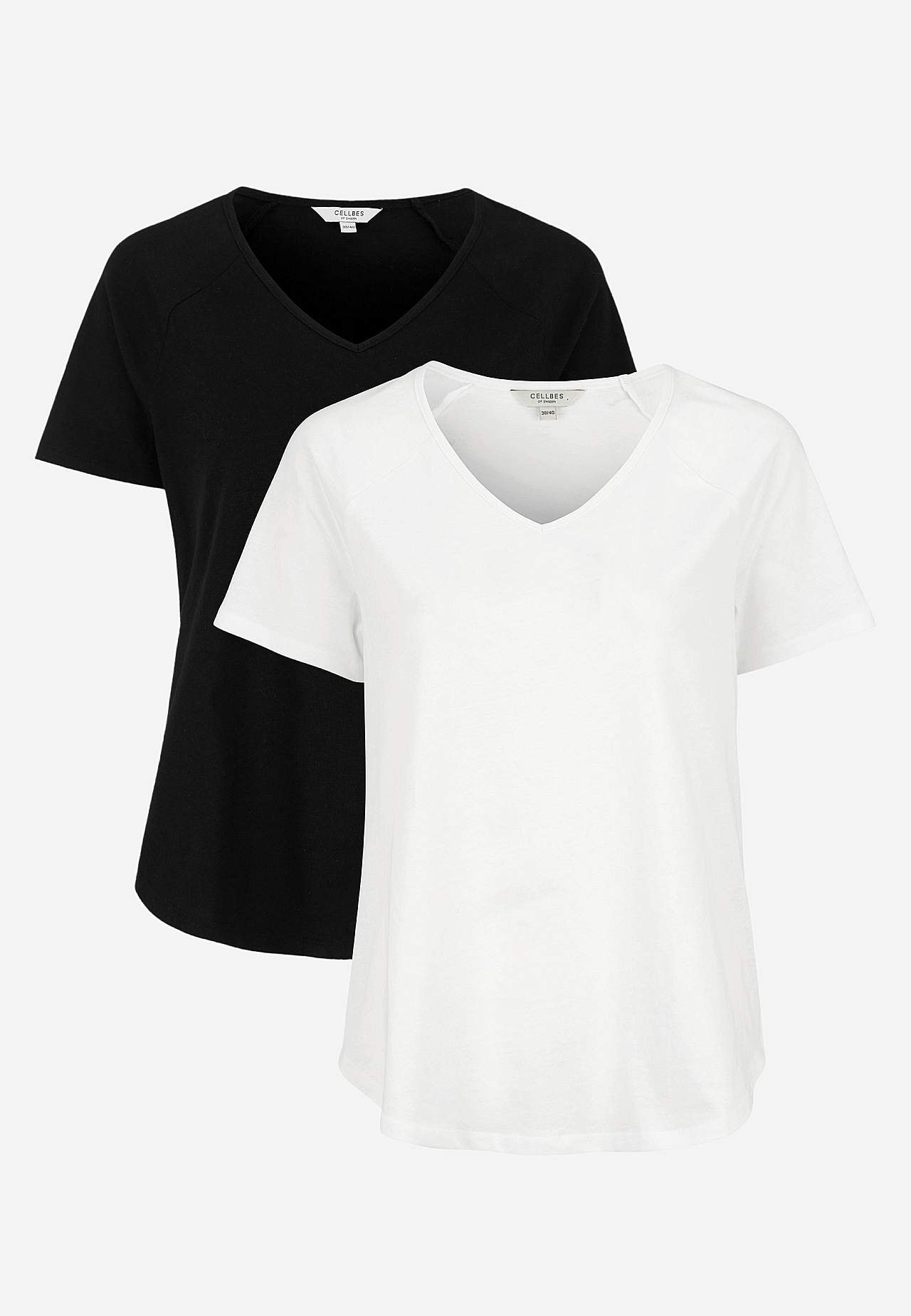 Jersey-topje met raglanmouw Set van 2