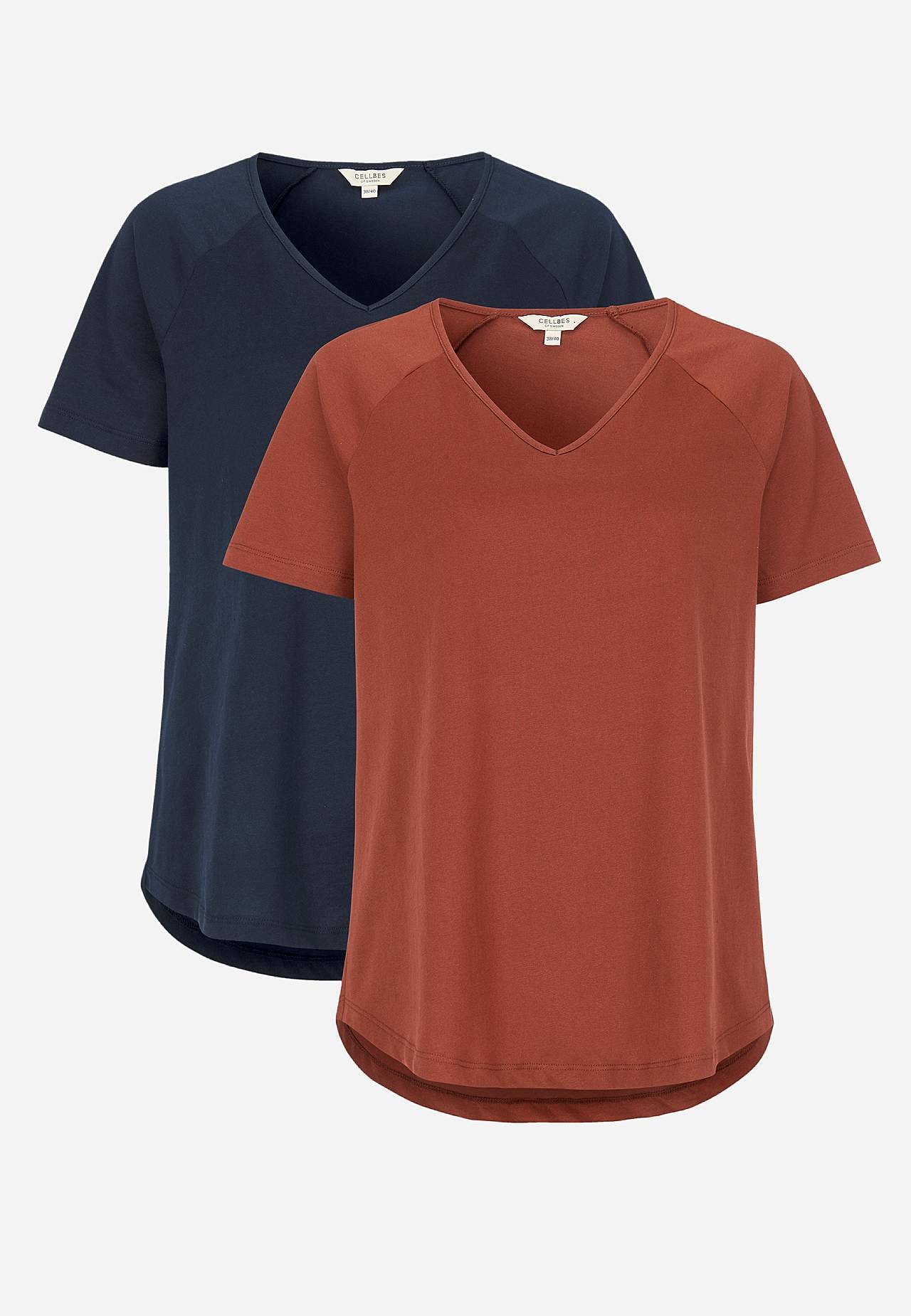 Jersey-topje met raglanmouw Alex Set van 2