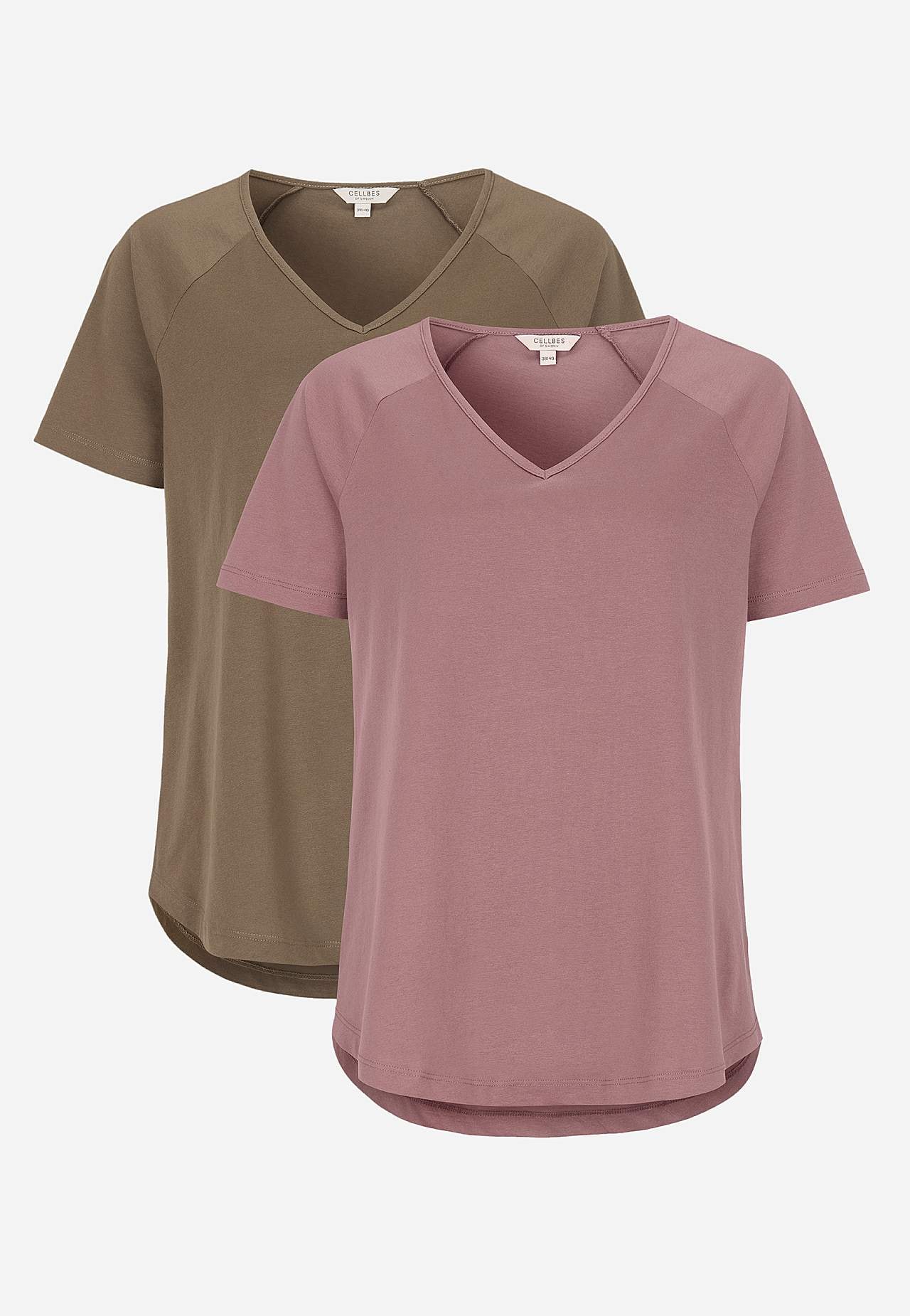 Jersey-topje met raglanmouw Alex Set van 2