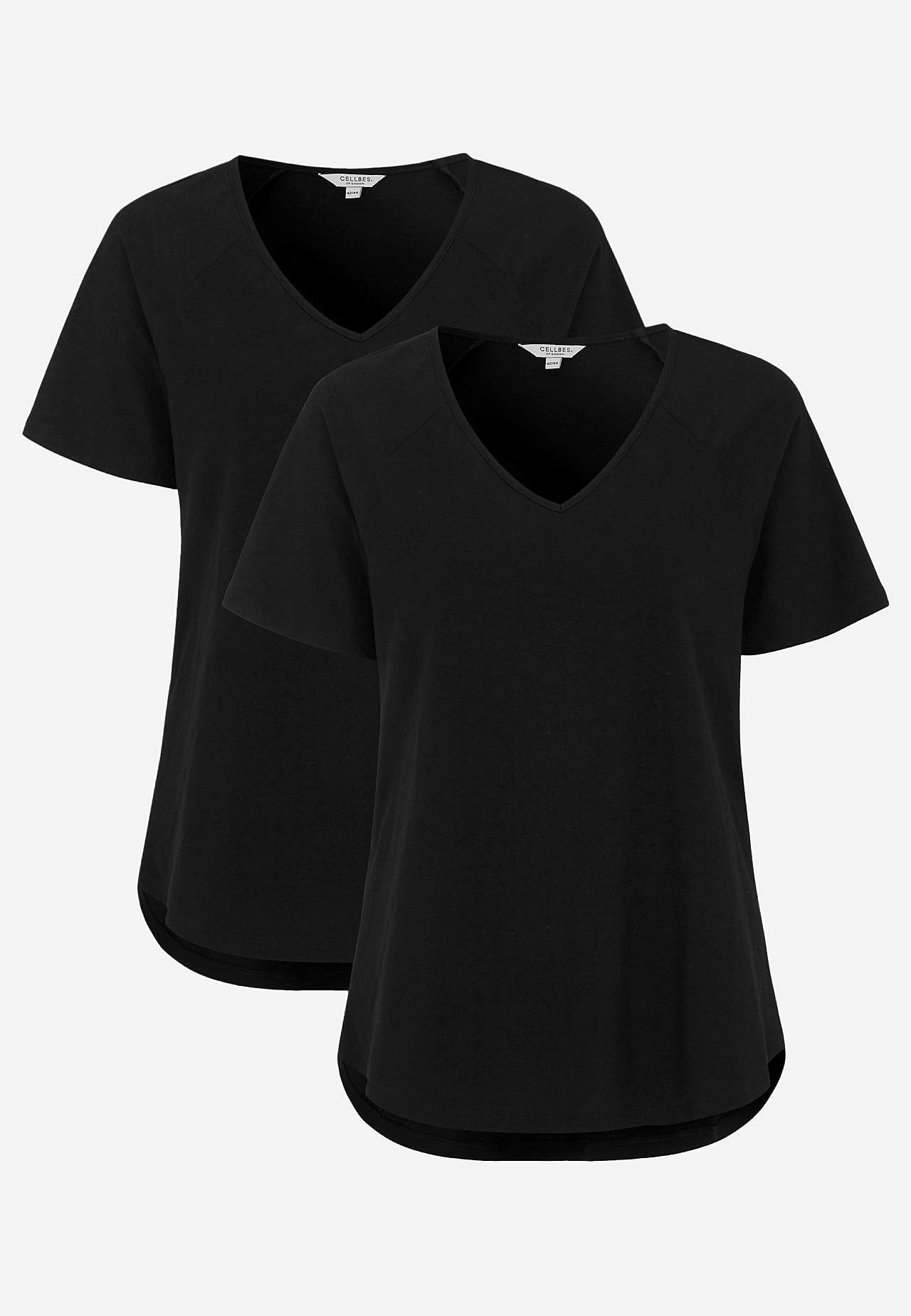 Jersey-topje met raglanmouw Set van 2