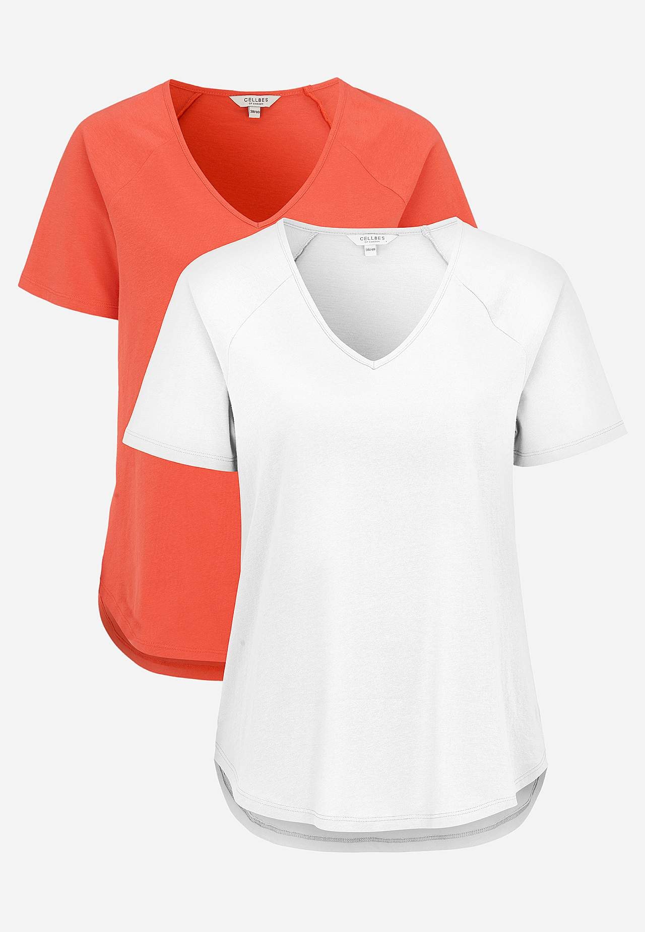 Jersey-topje met raglanmouw Set van 2