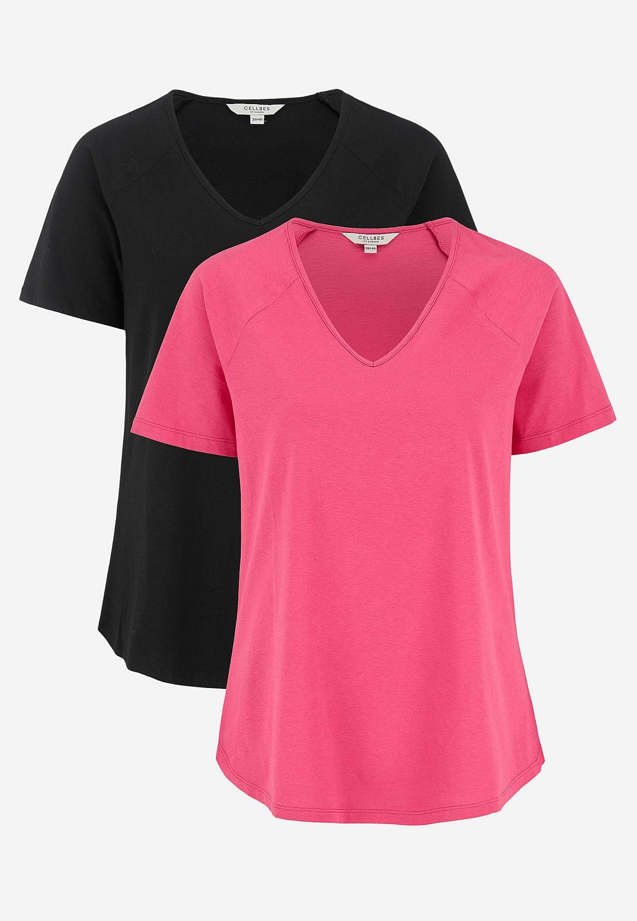 Jersey-topje met raglanmouw Set van 2