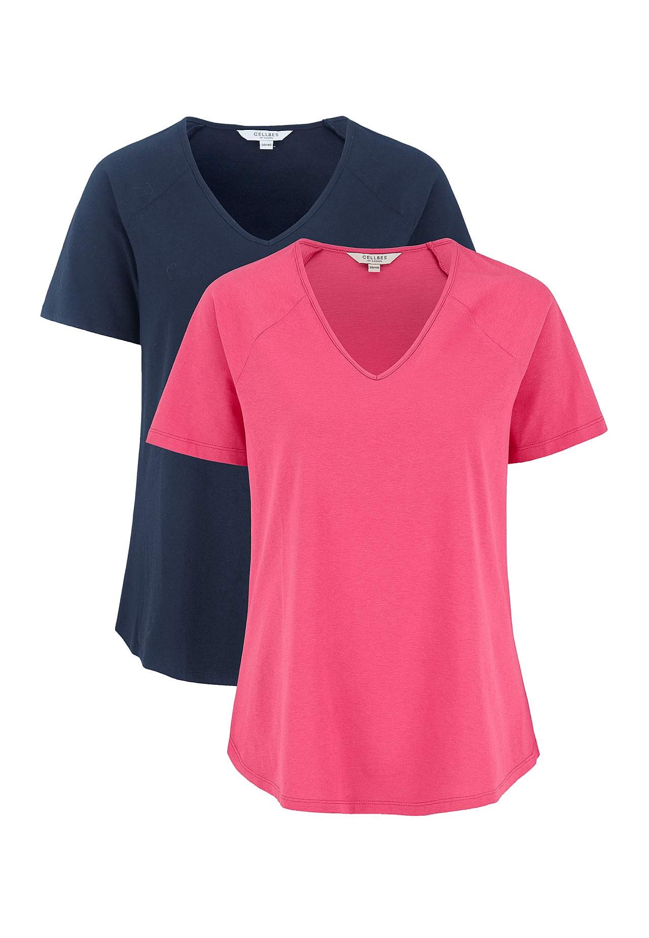 Jersey-topje met raglanmouw Set van 2