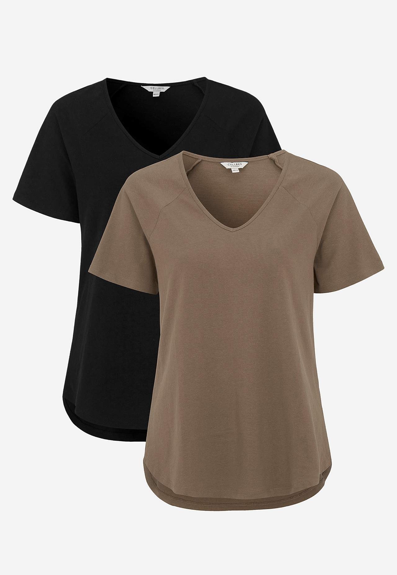 Jersey-topje met raglanmouw Alex Set van 2