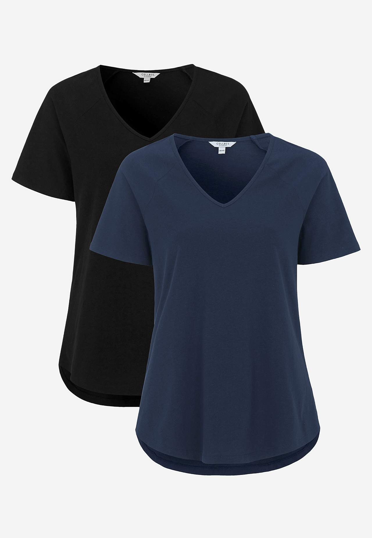 Jersey-topje met raglanmouw Set van 2