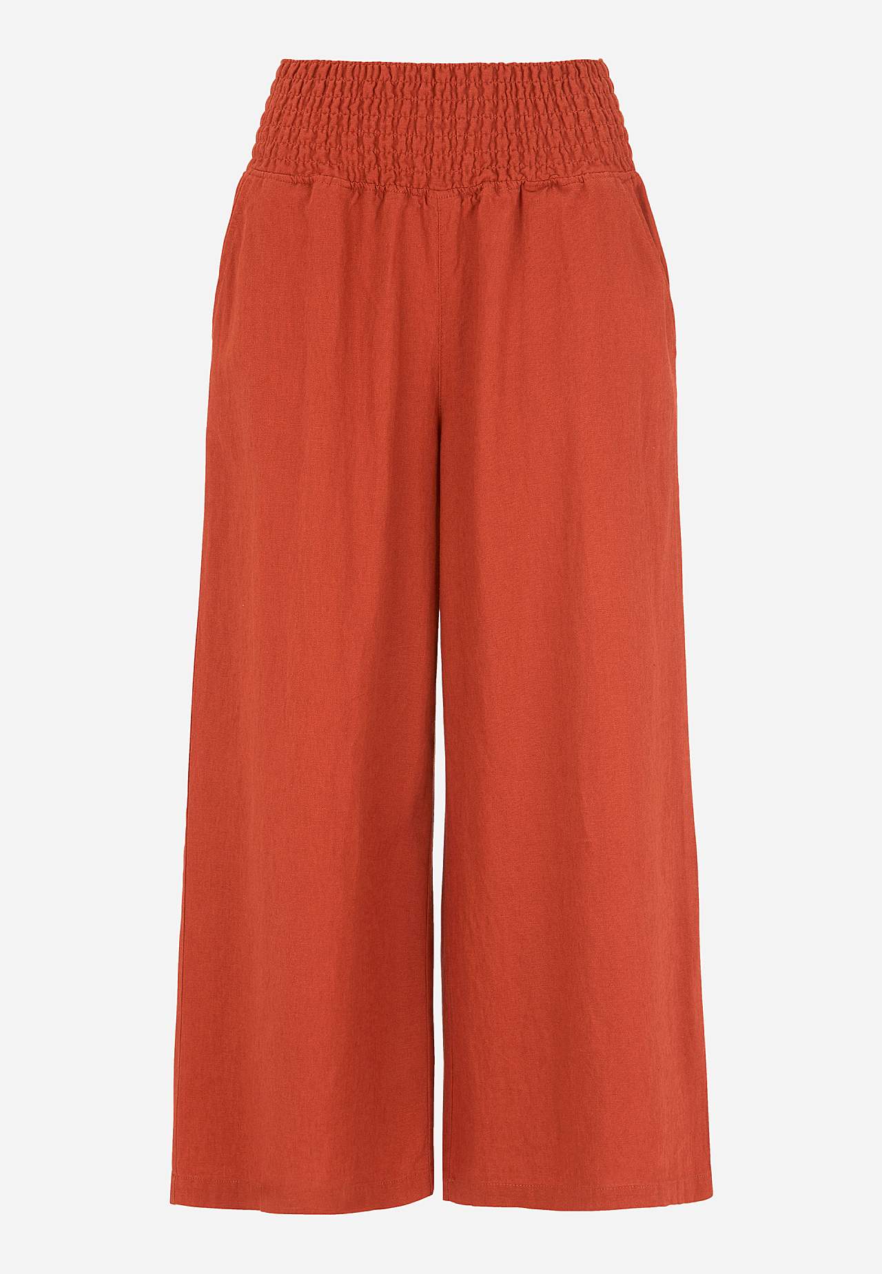 Culotte broek van linnen-mix