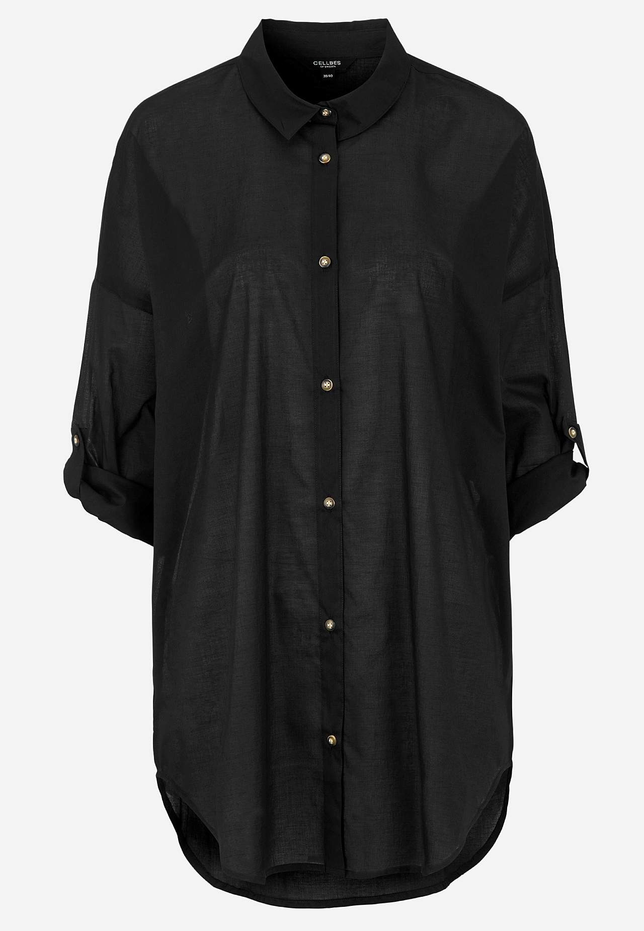 Strandshirt met opvouwbare mouwen