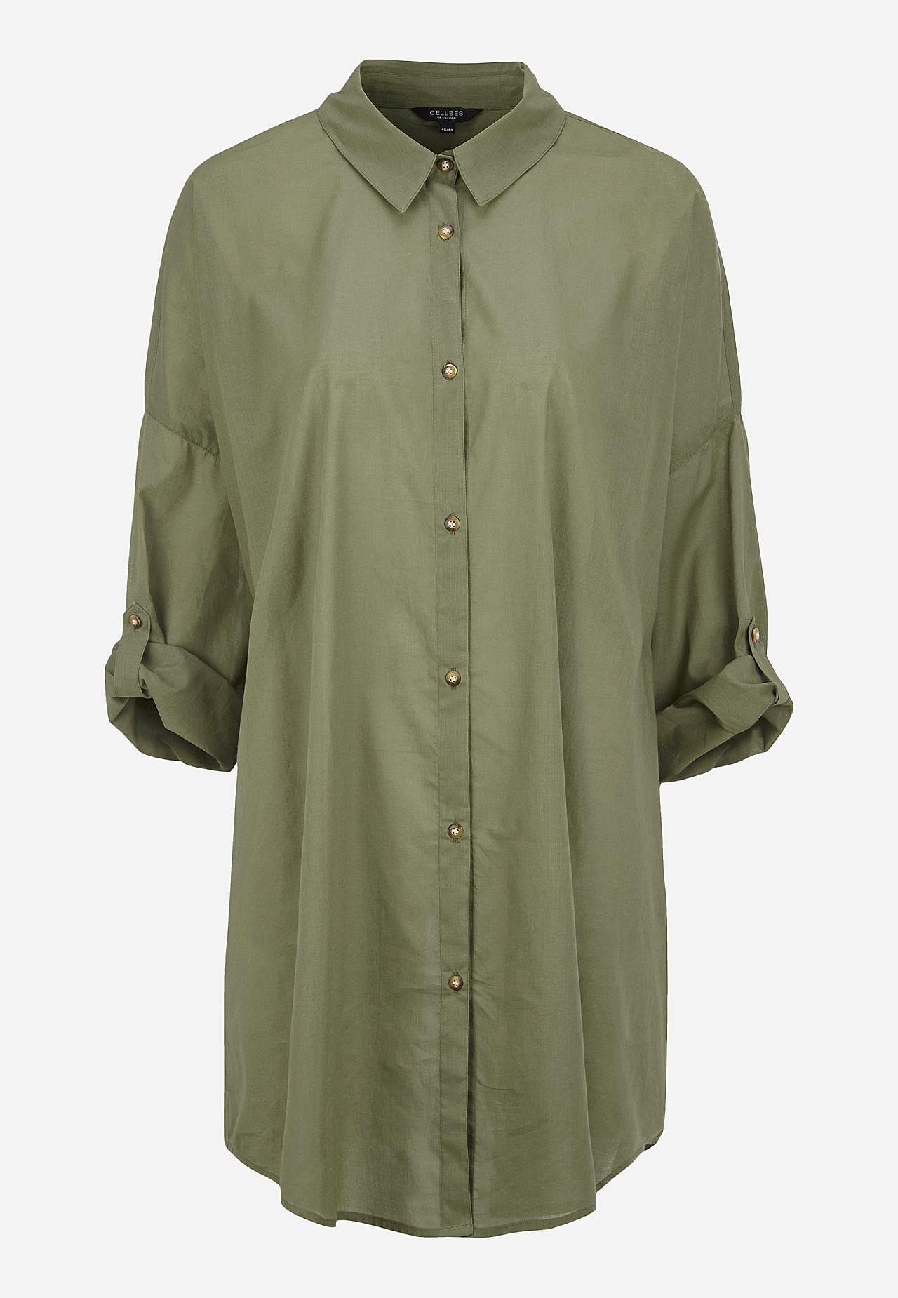 Strandshirt met opvouwbare mouwen