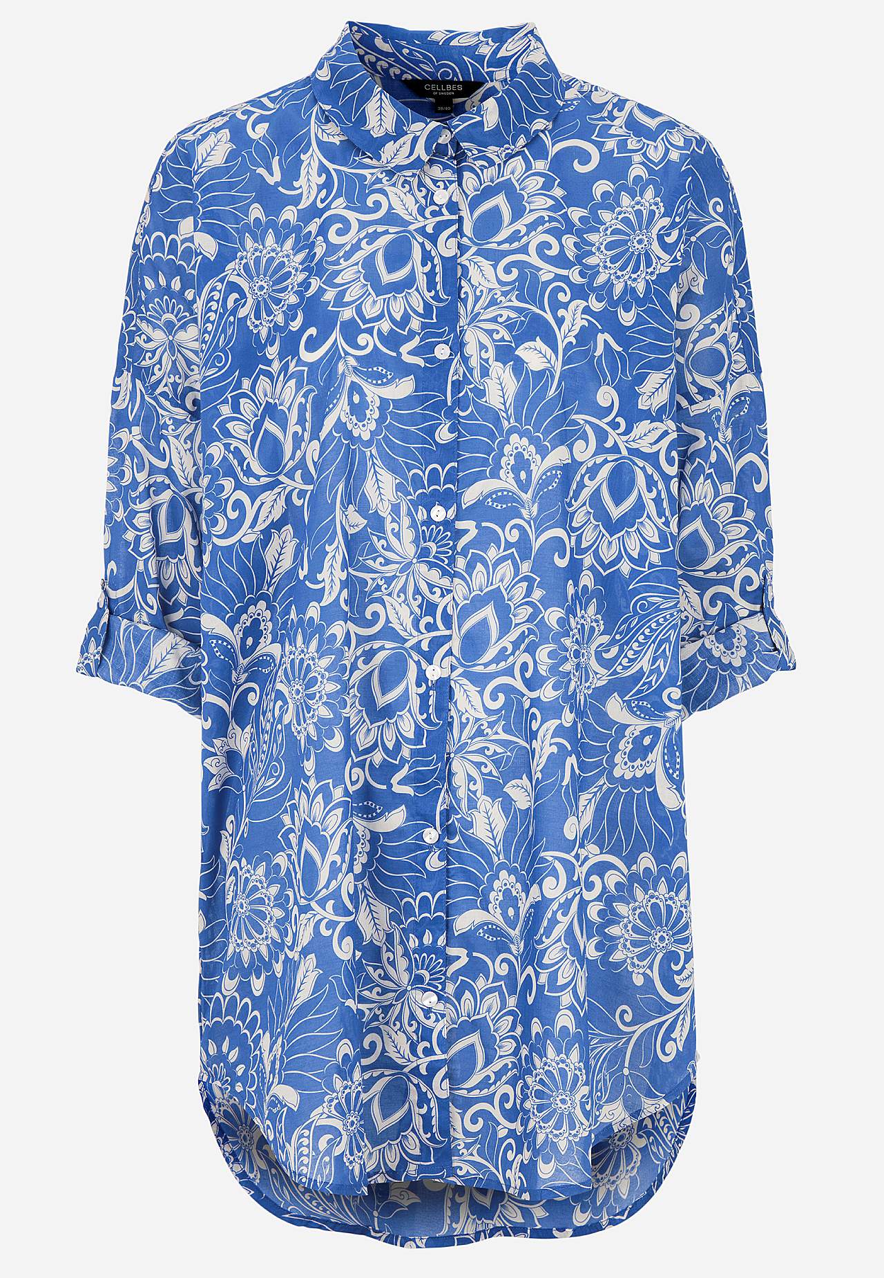 Strandshirt met opvouwbare mouwen