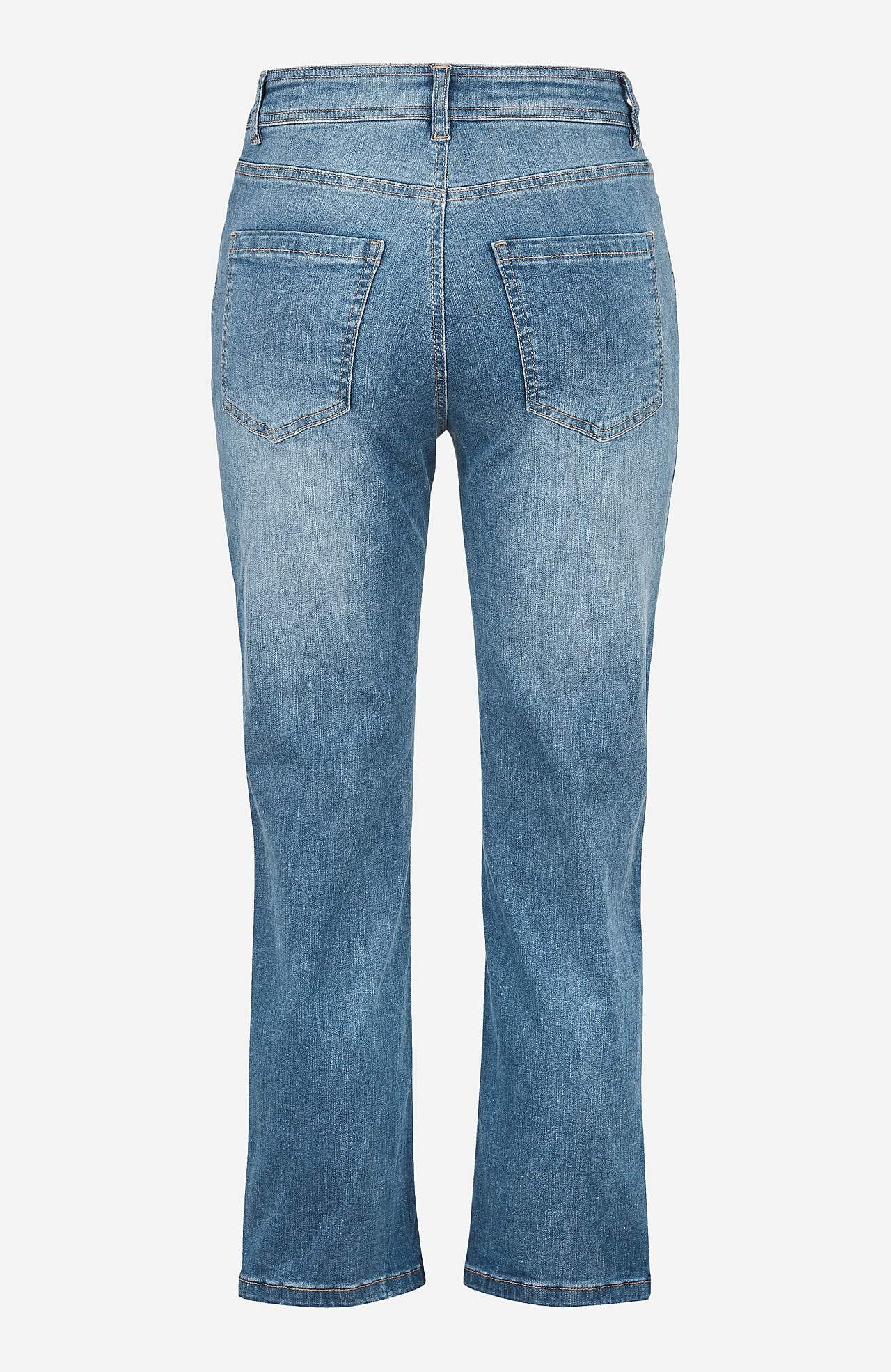 Enkeljeans met parelmoer en bergkristal
