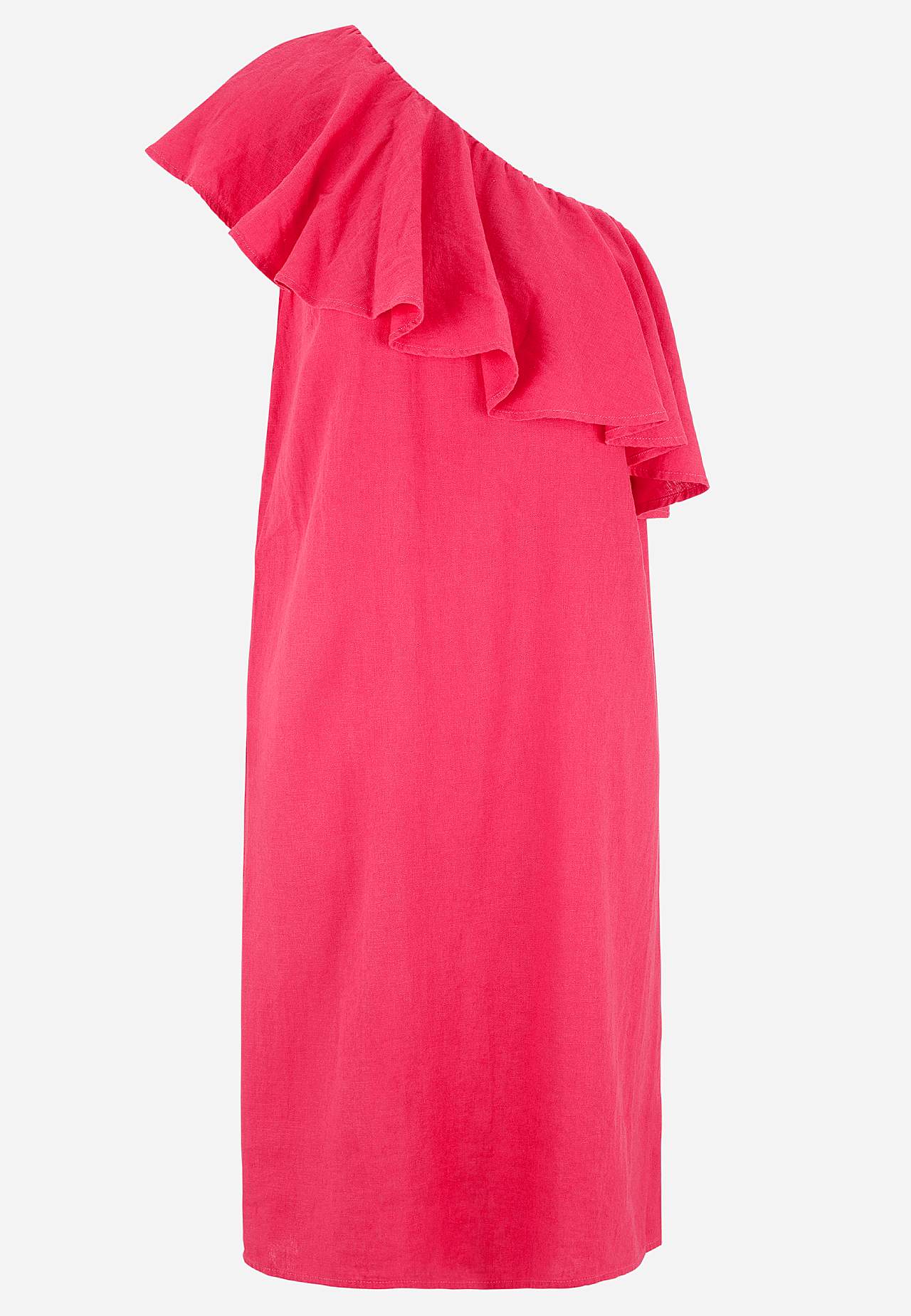 Asymmetrische linnen jurk