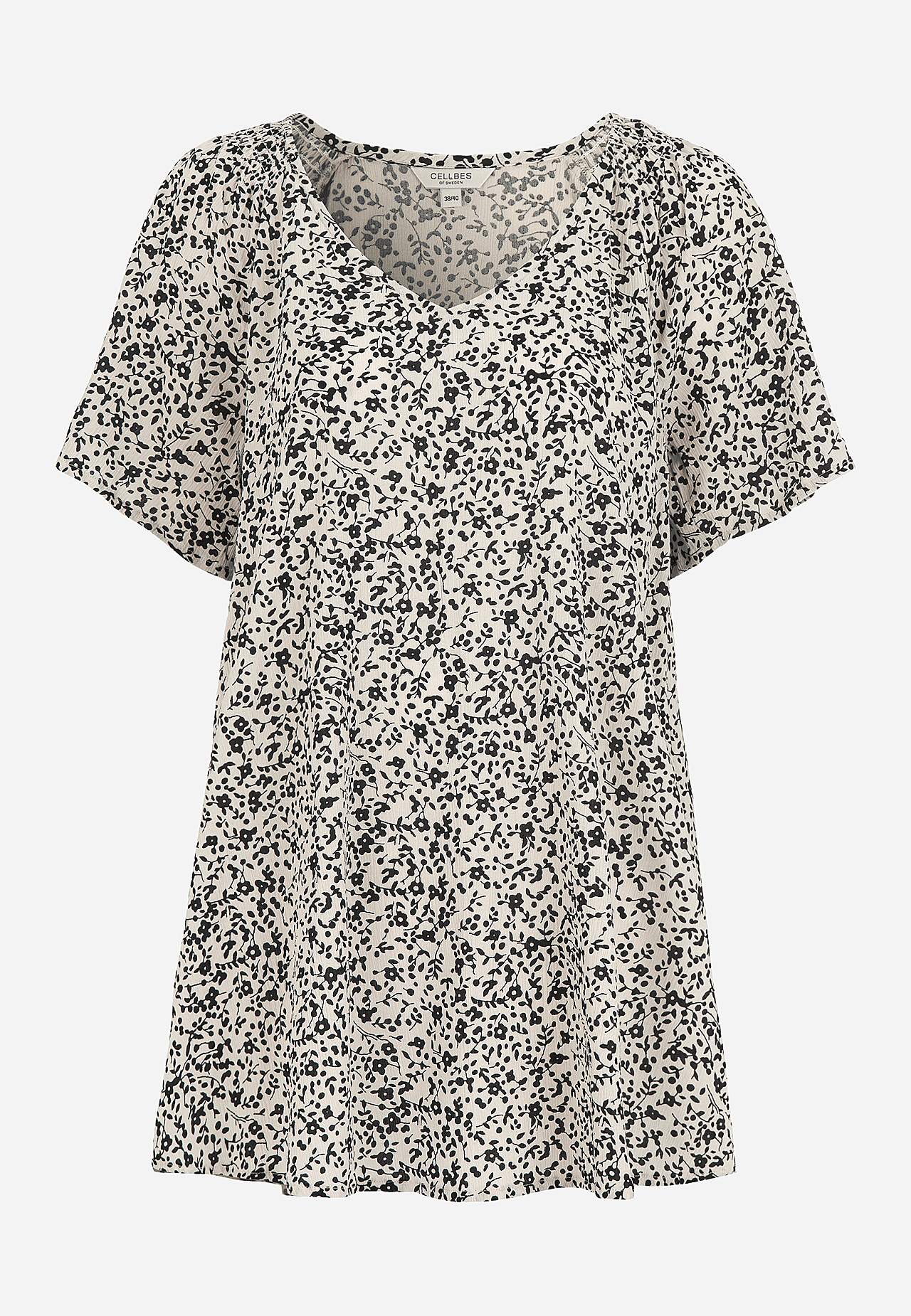 Tuniek van viscose-crêpe