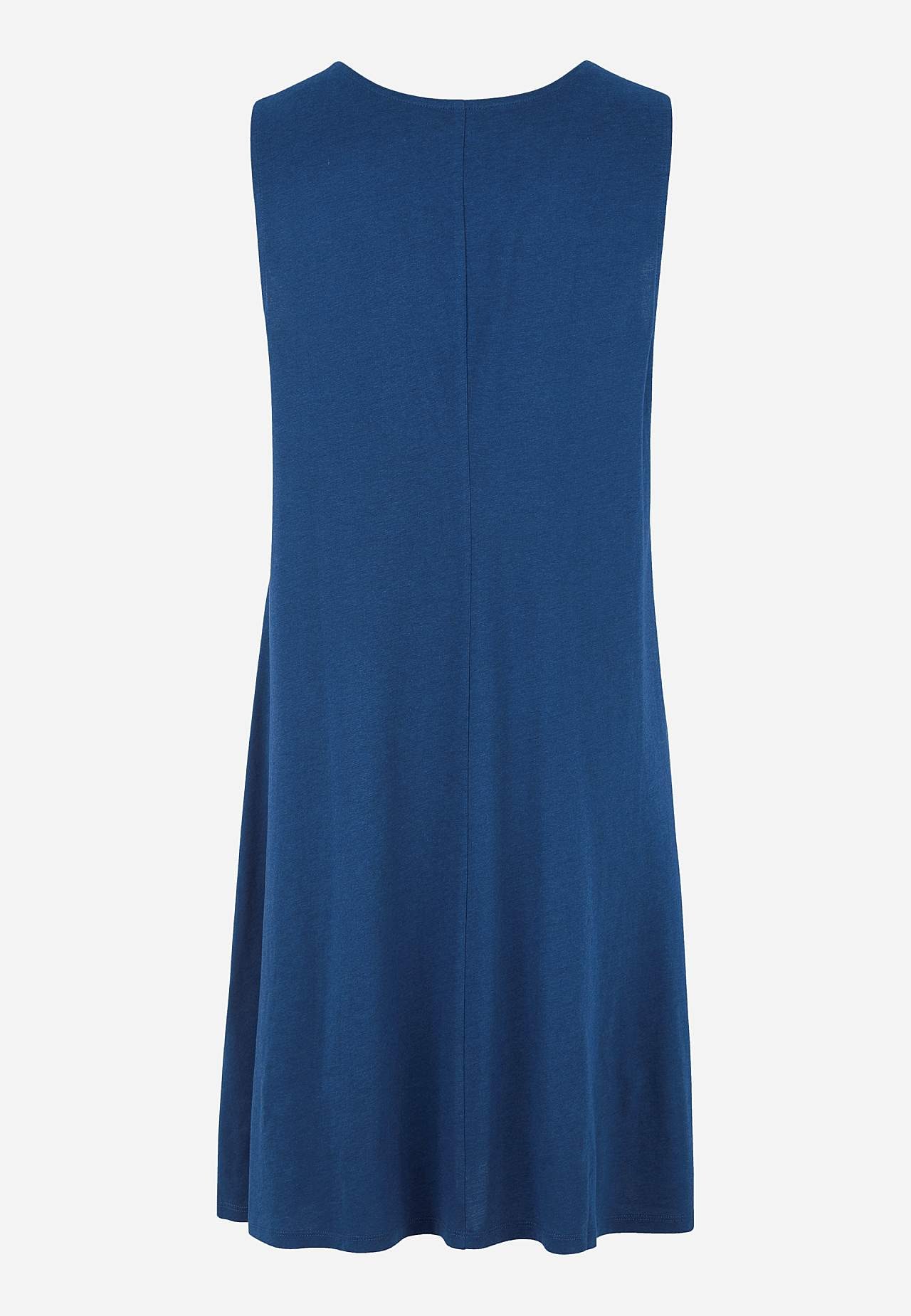 Mouwloze jerseyjurk met een v-hals