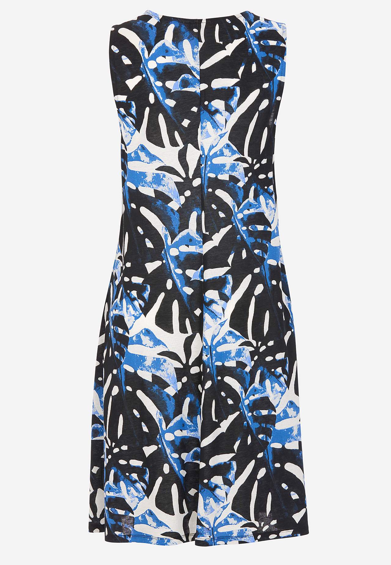 Mouwloze jerseyjurk met een v-hals