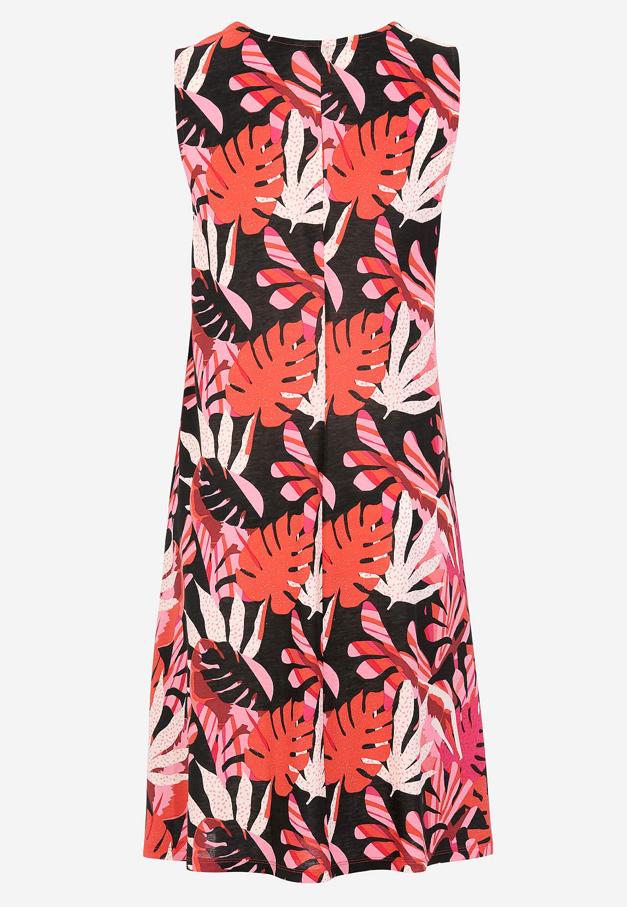 Mouwloze jerseyjurk met een v-hals