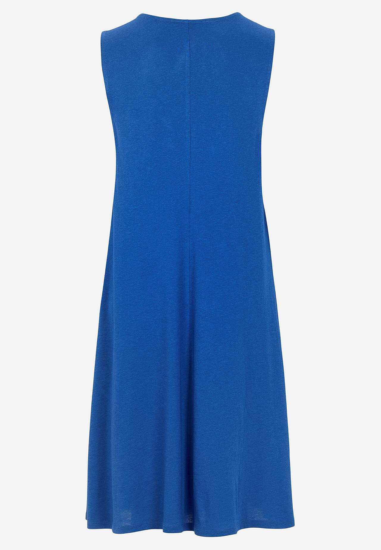 Mouwloze jerseyjurk met een v-hals