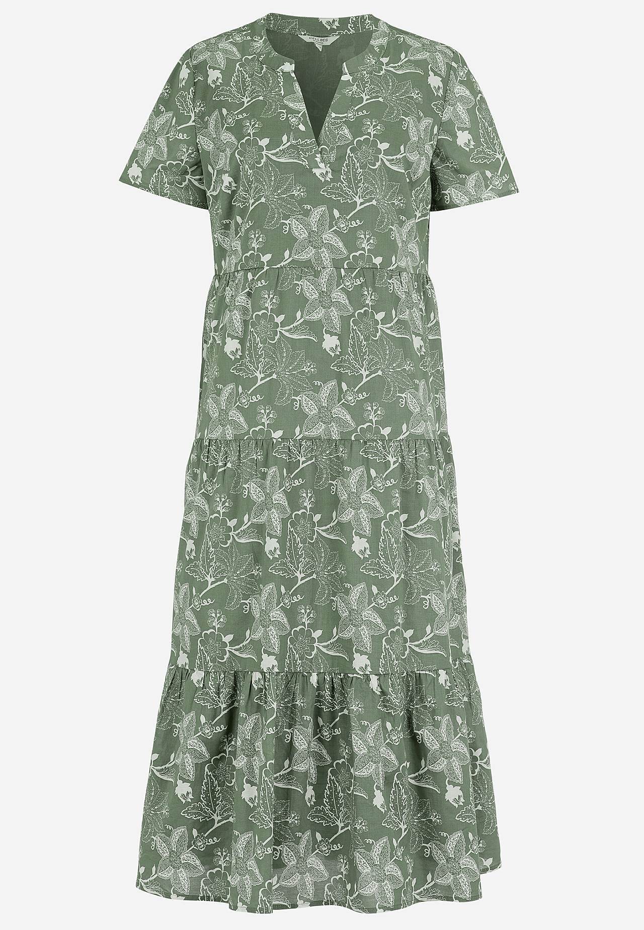 Katoenen jurk met volant