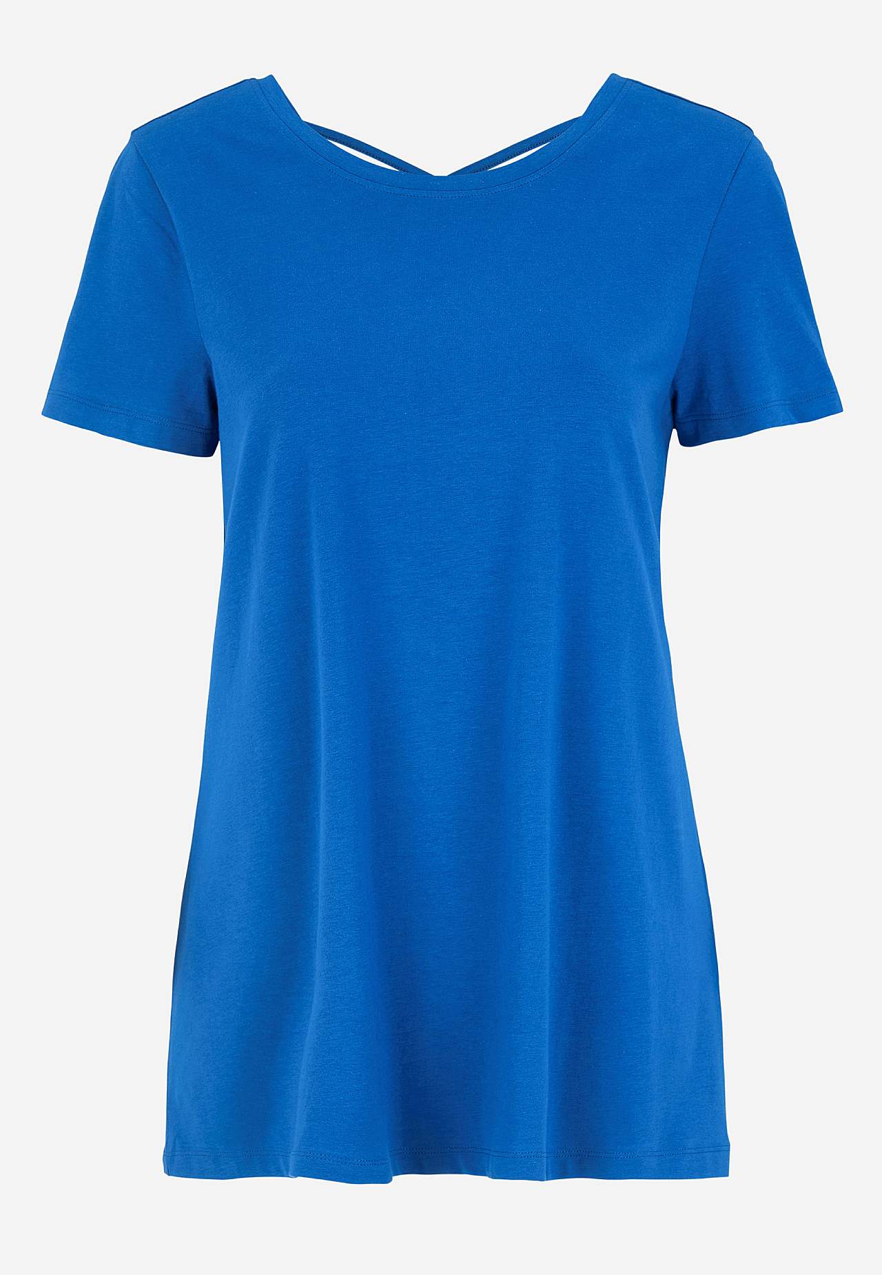 Jersey-topje met gevlochten rug detail
