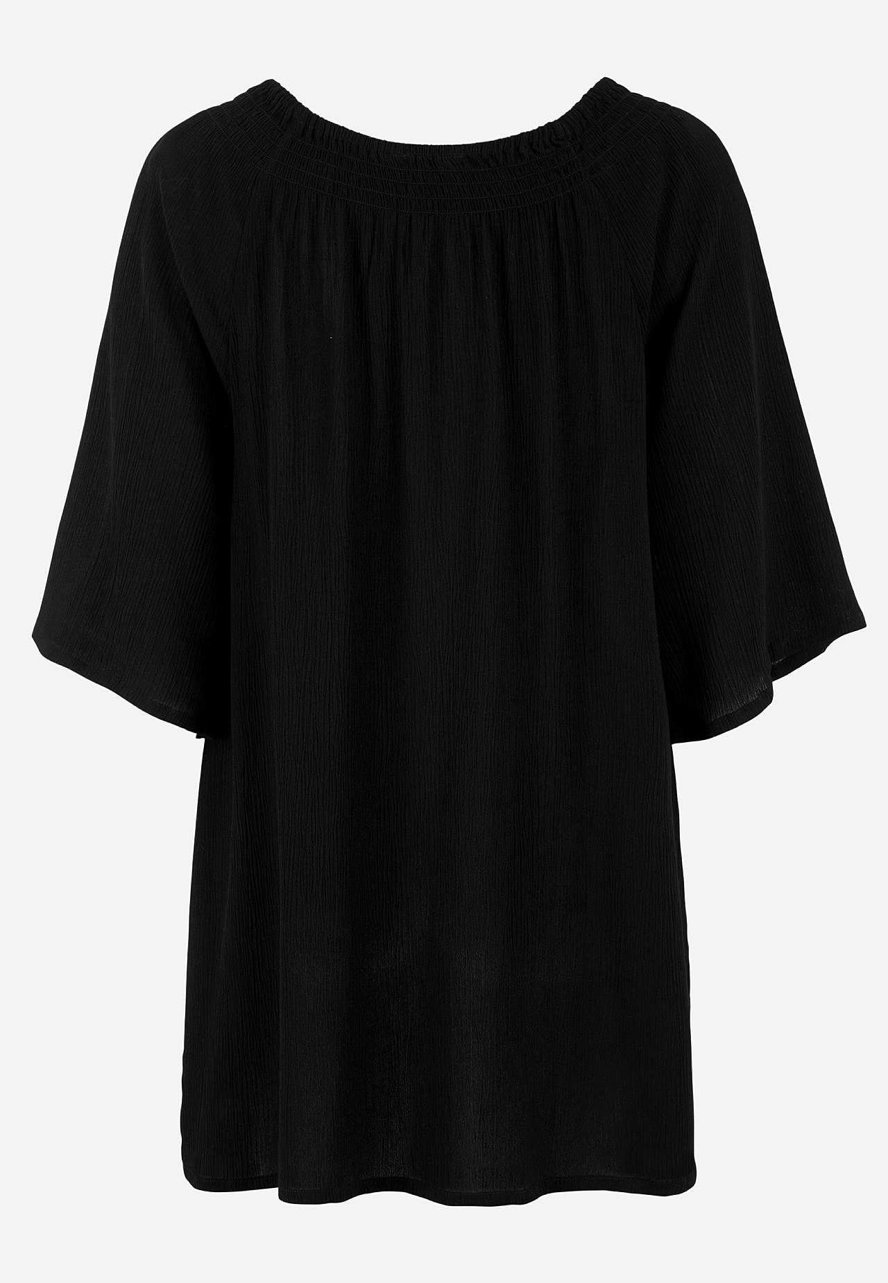 Tuniek van viscose-crêpe