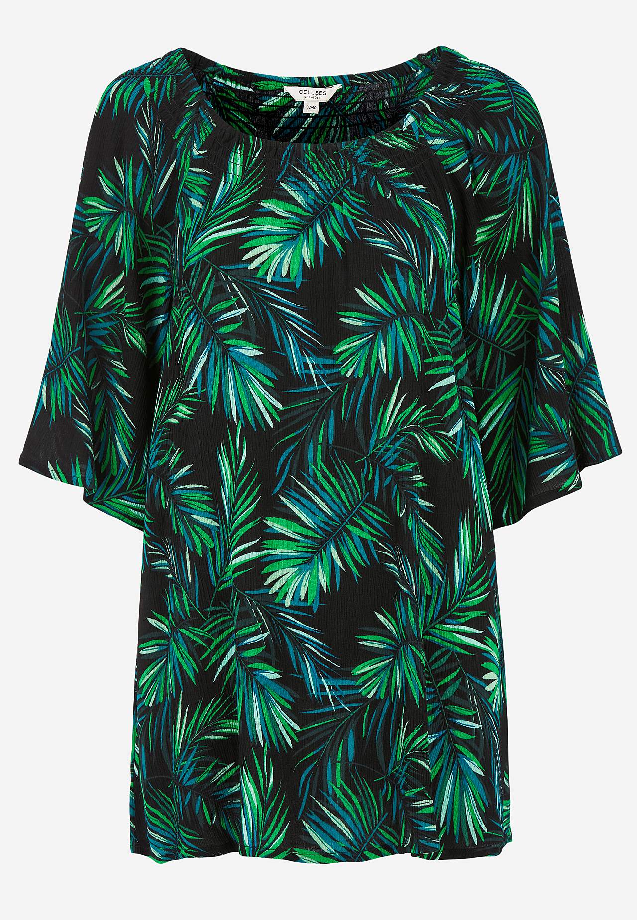 Tuniek van viscose-crêpe