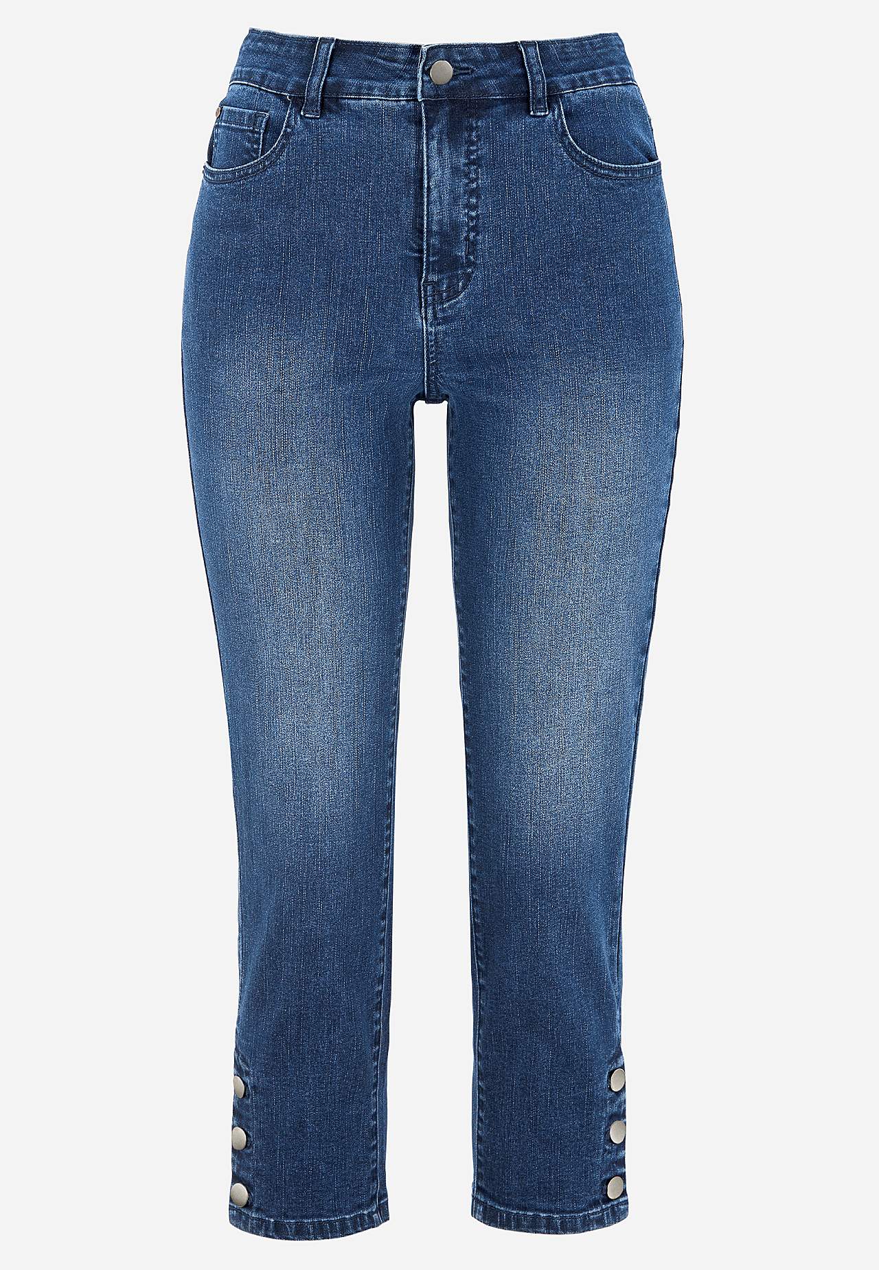 Cropped jeans met vijf zakken ontwerp