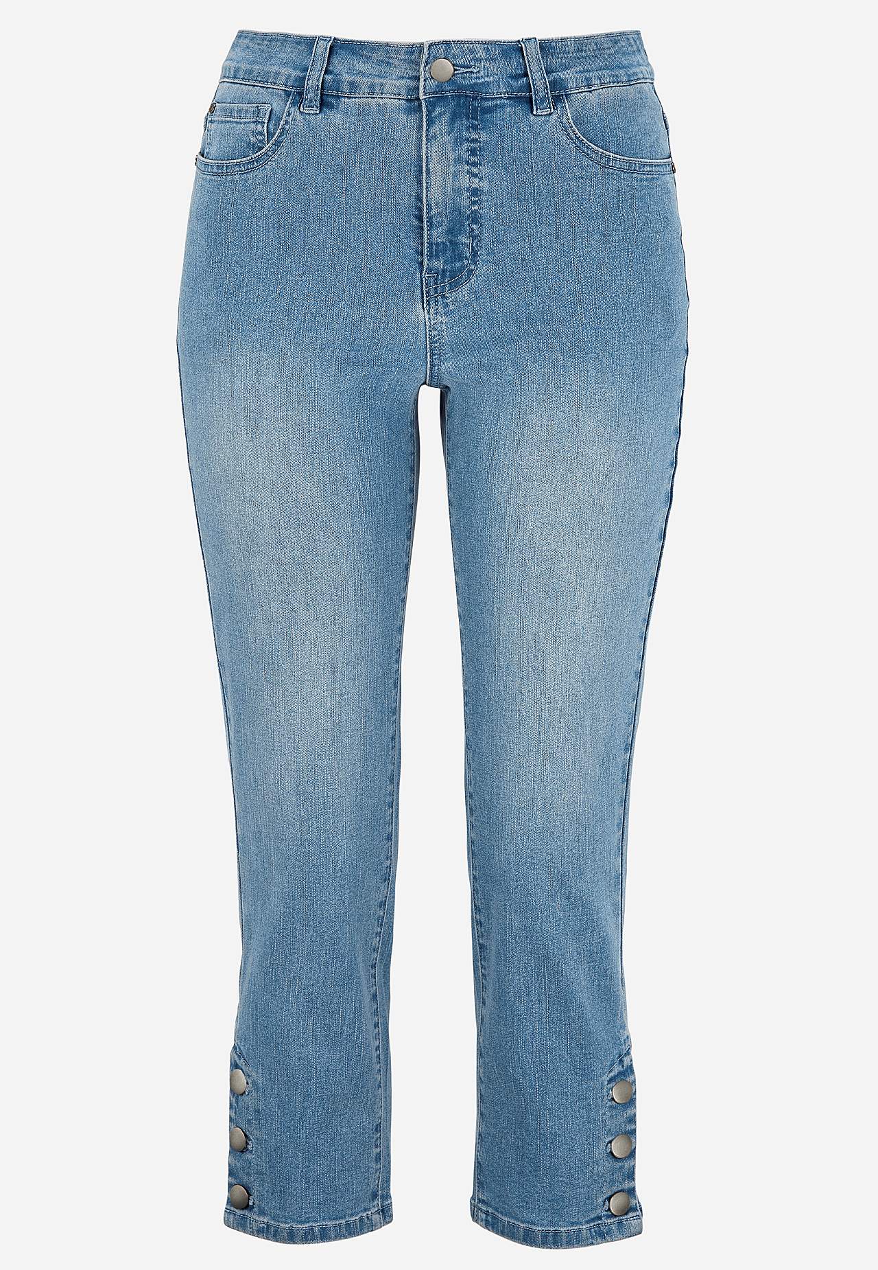 Cropped jeans met vijf zakken ontwerp