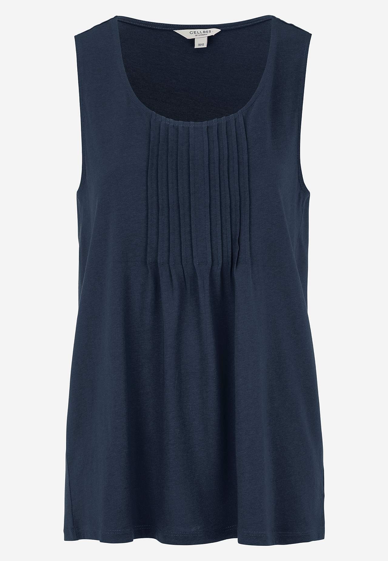 Tanktop met decoratieve plooien