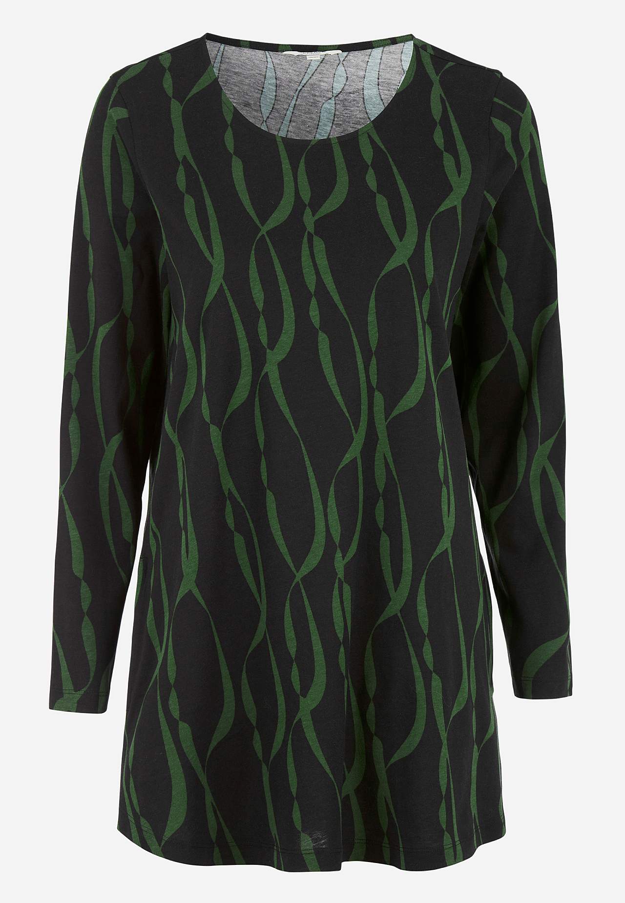 Patroonvormige jersey tuniek met zakken