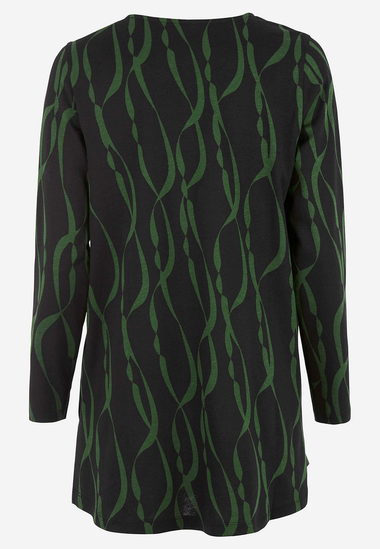 Patroonvormige jersey tuniek met zakken